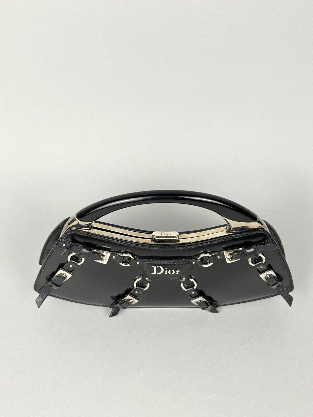 Christian Dior Bondage Black Leather