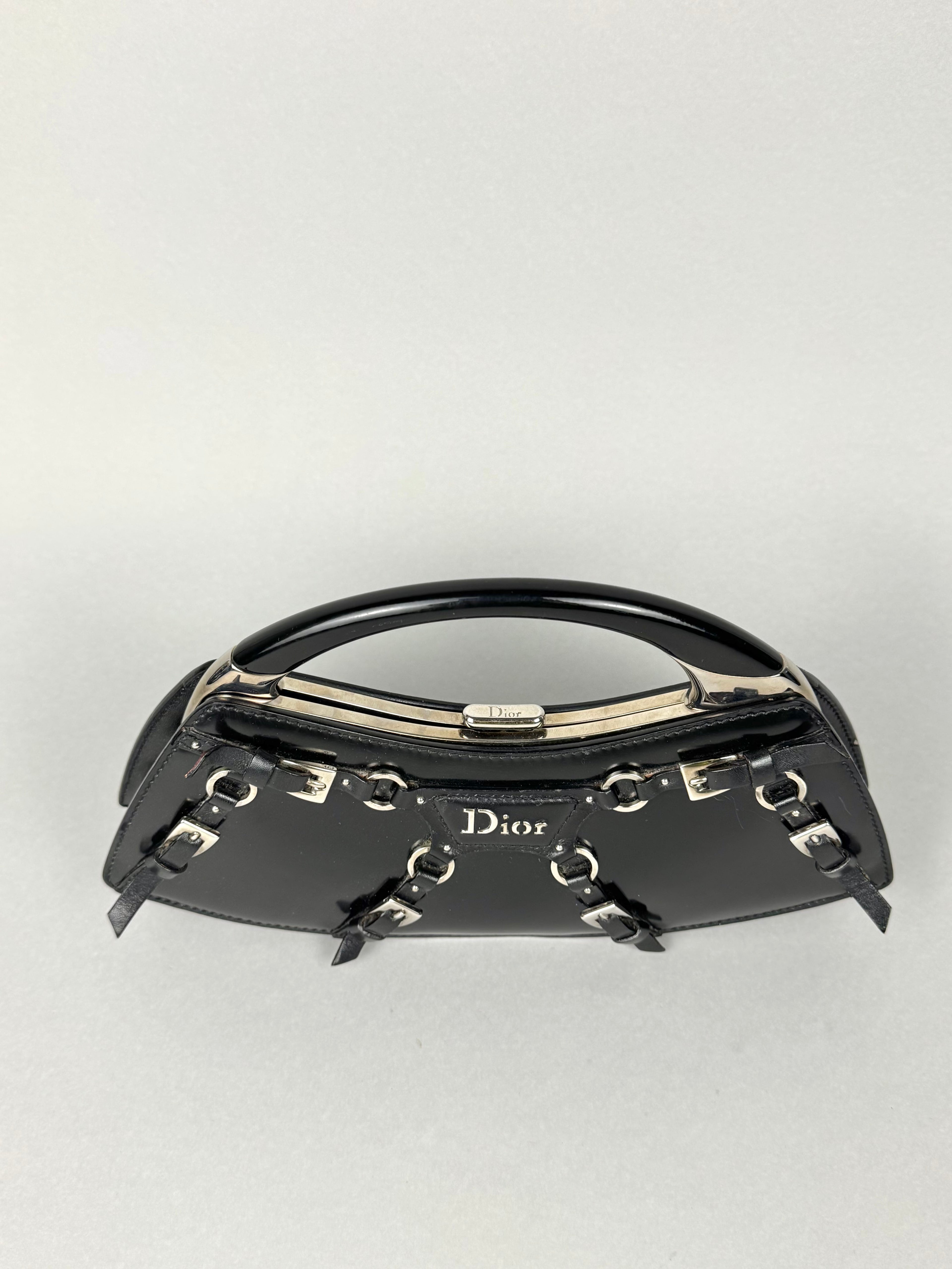 Christian Dior Bondage Black Leather
