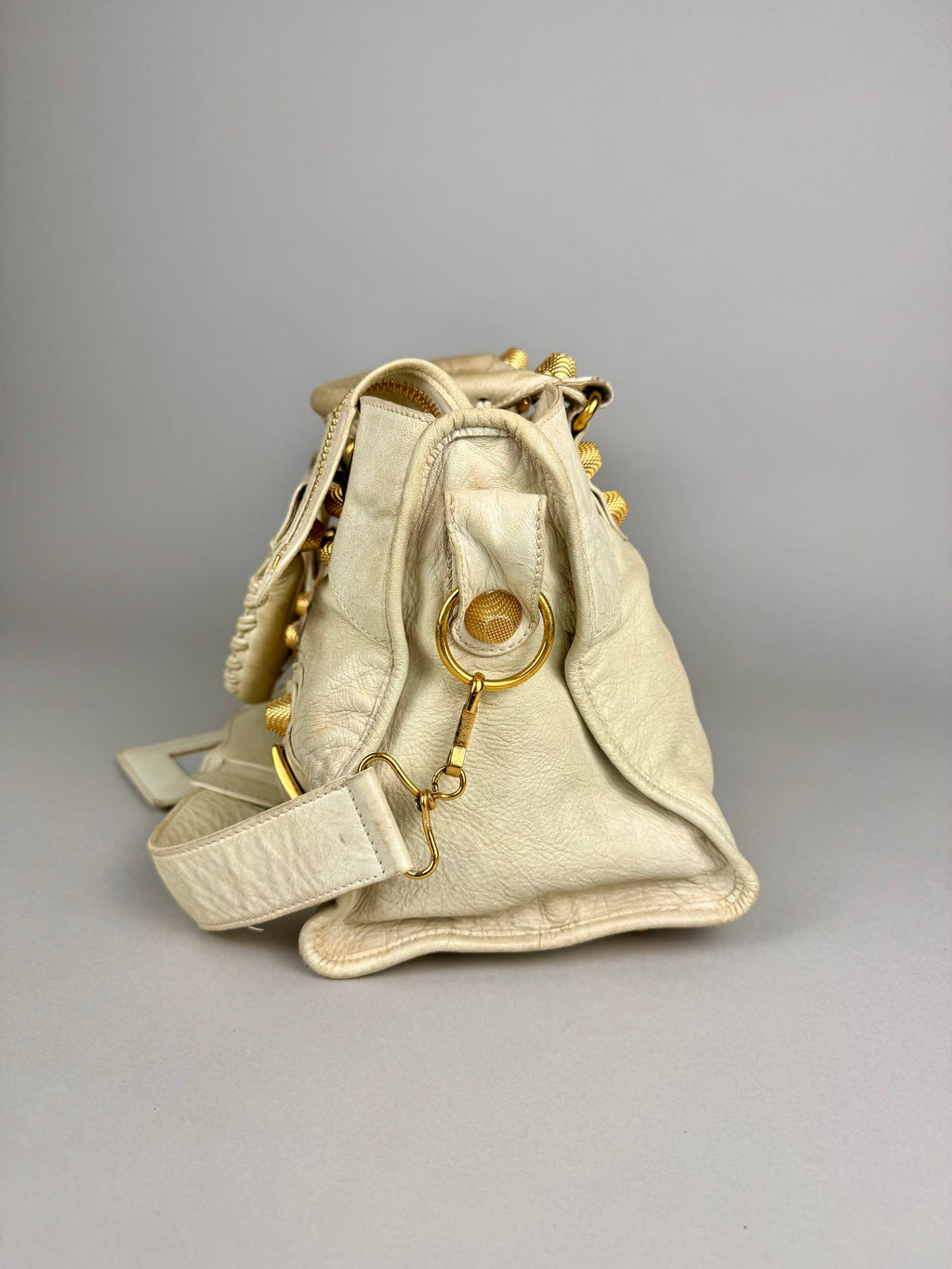 Balenciaga Sahara Lambskin Leather Gold Part Time 21 Bag