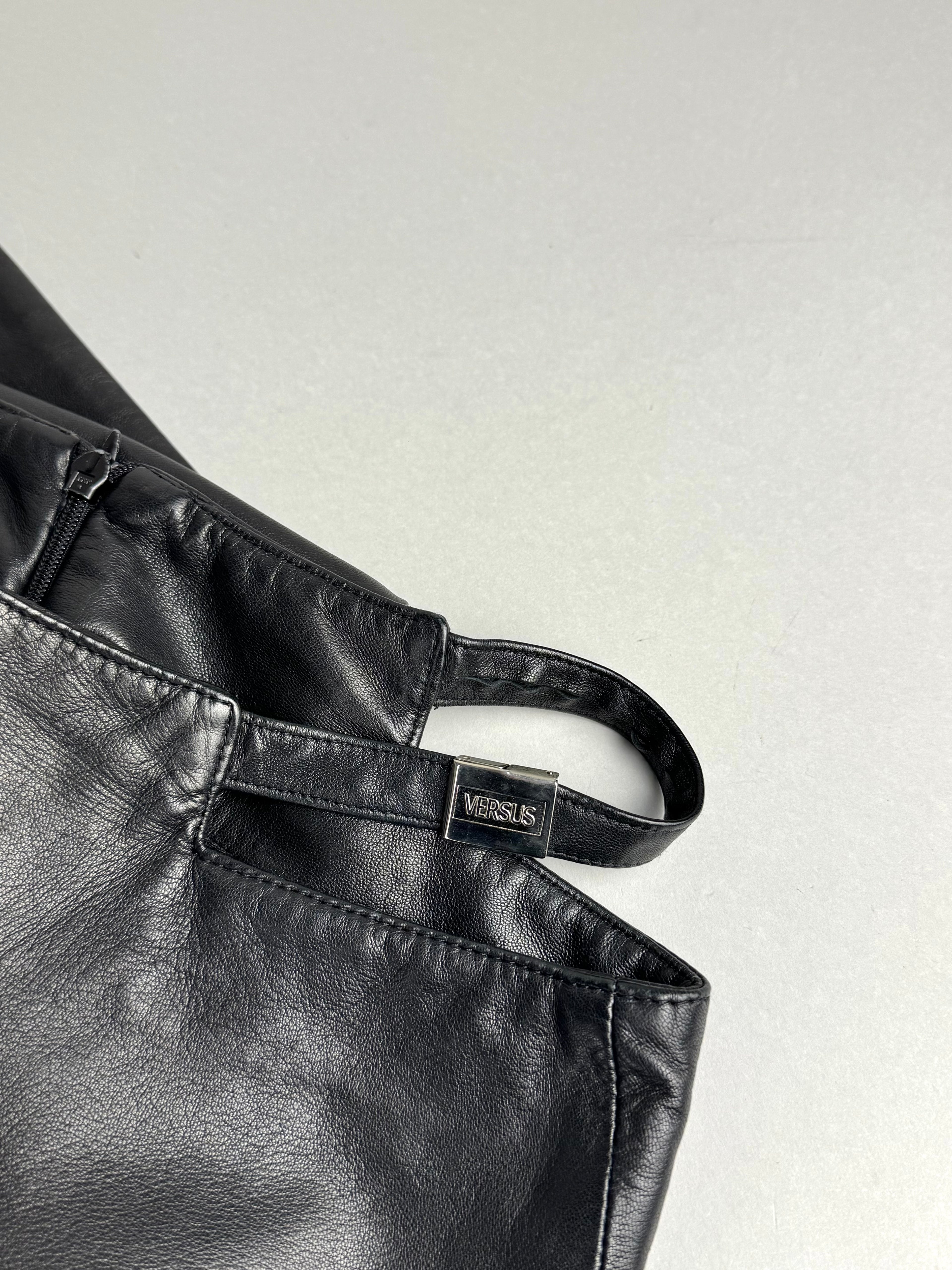 Gianni Versace Versus Leather Cut Out Pants