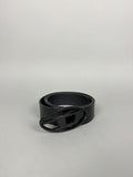 Diesel D Buckle Black Leather Belt