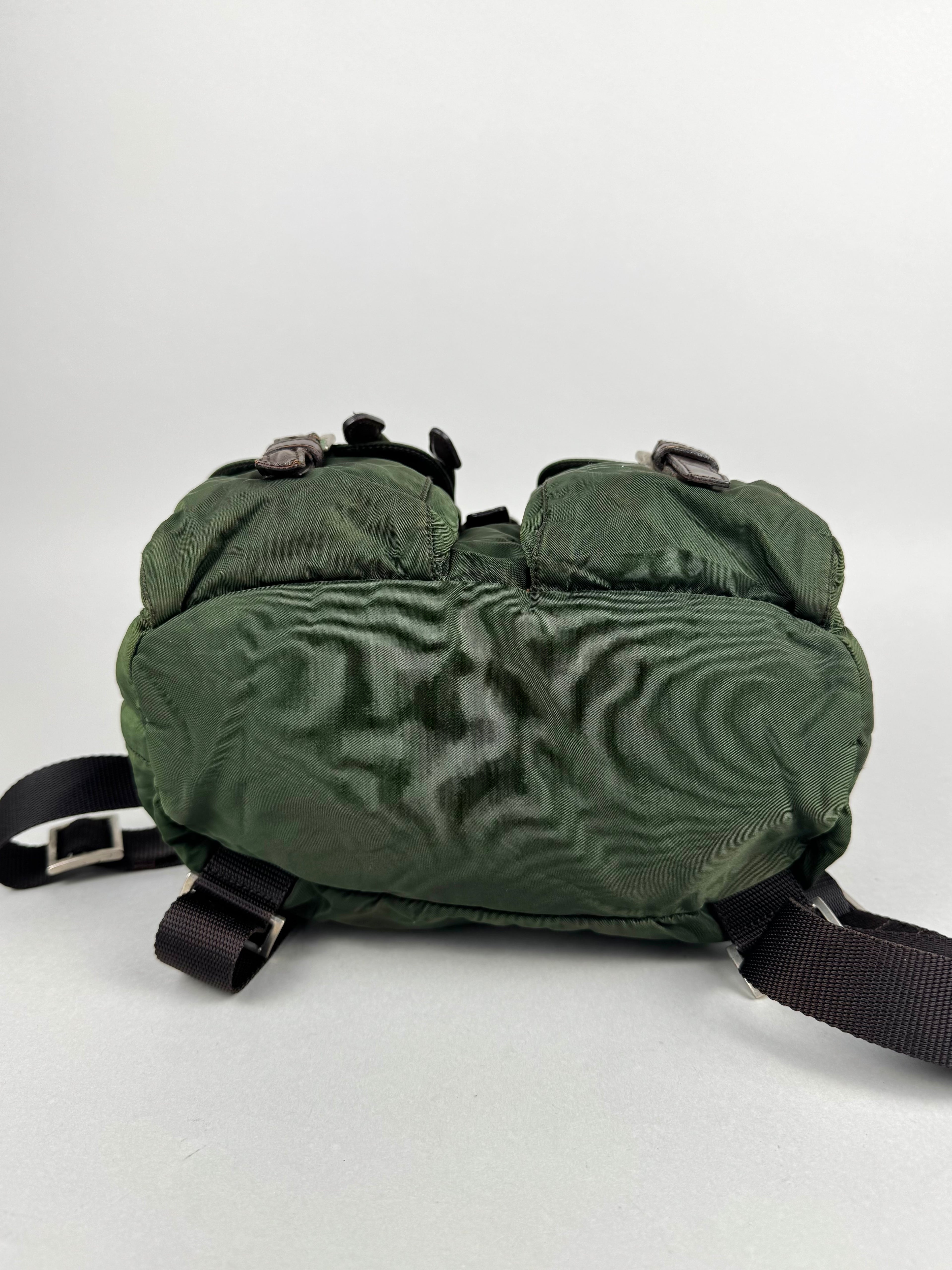 Prada Nylon Green Backpack Small