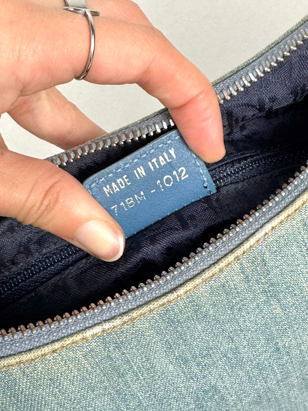 Christian Dior Denim Admit It Lace Up Corset Blue