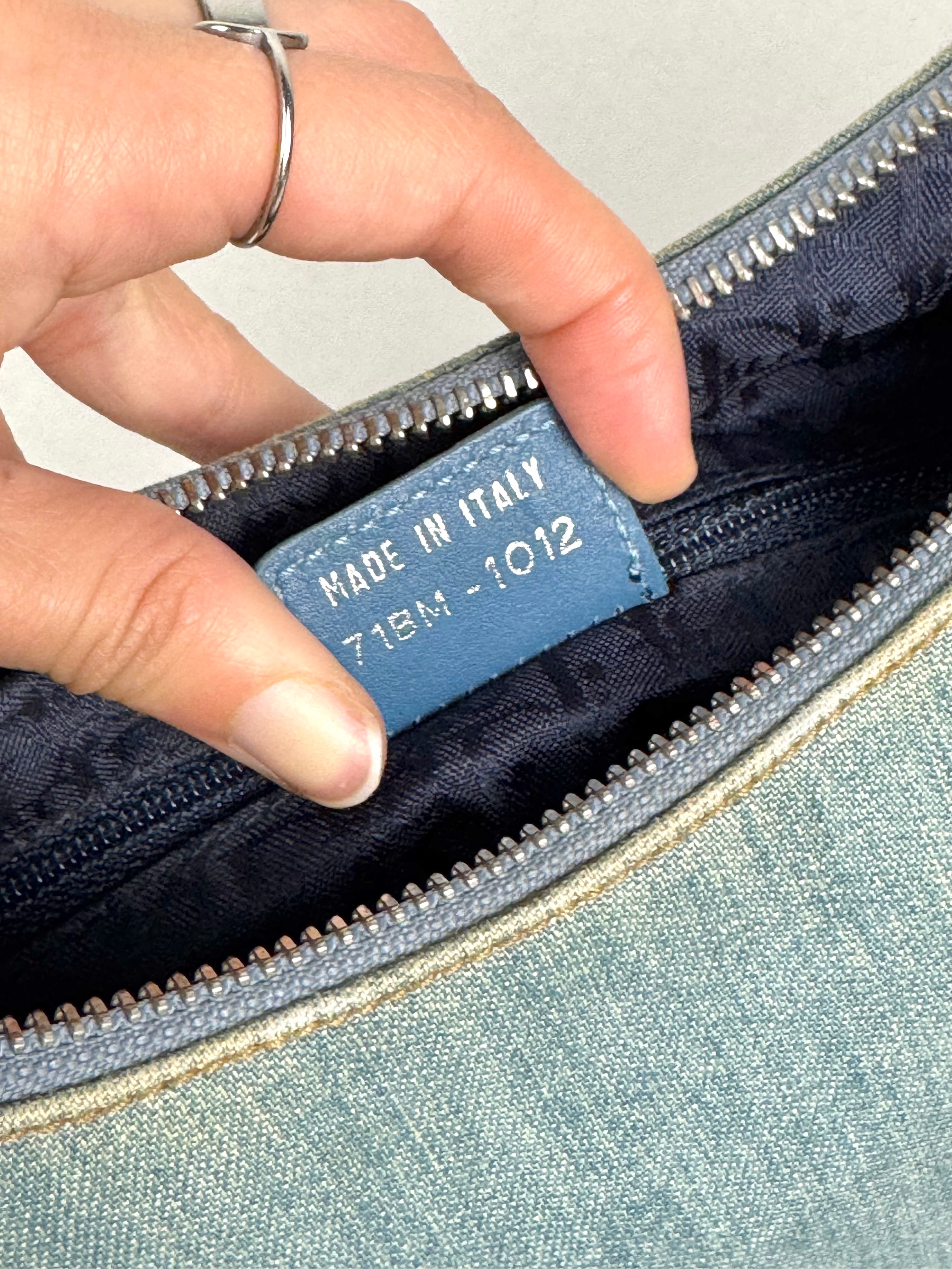 Christian Dior Denim Admit It Lace Up Corset Blue