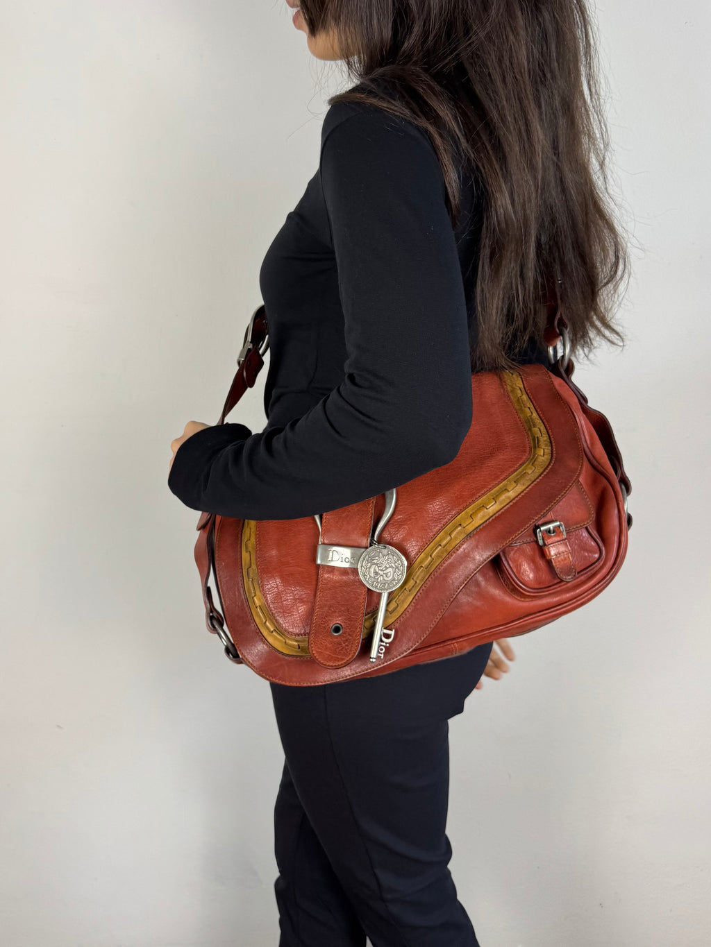 Christian Dior Gaucho Leather Red