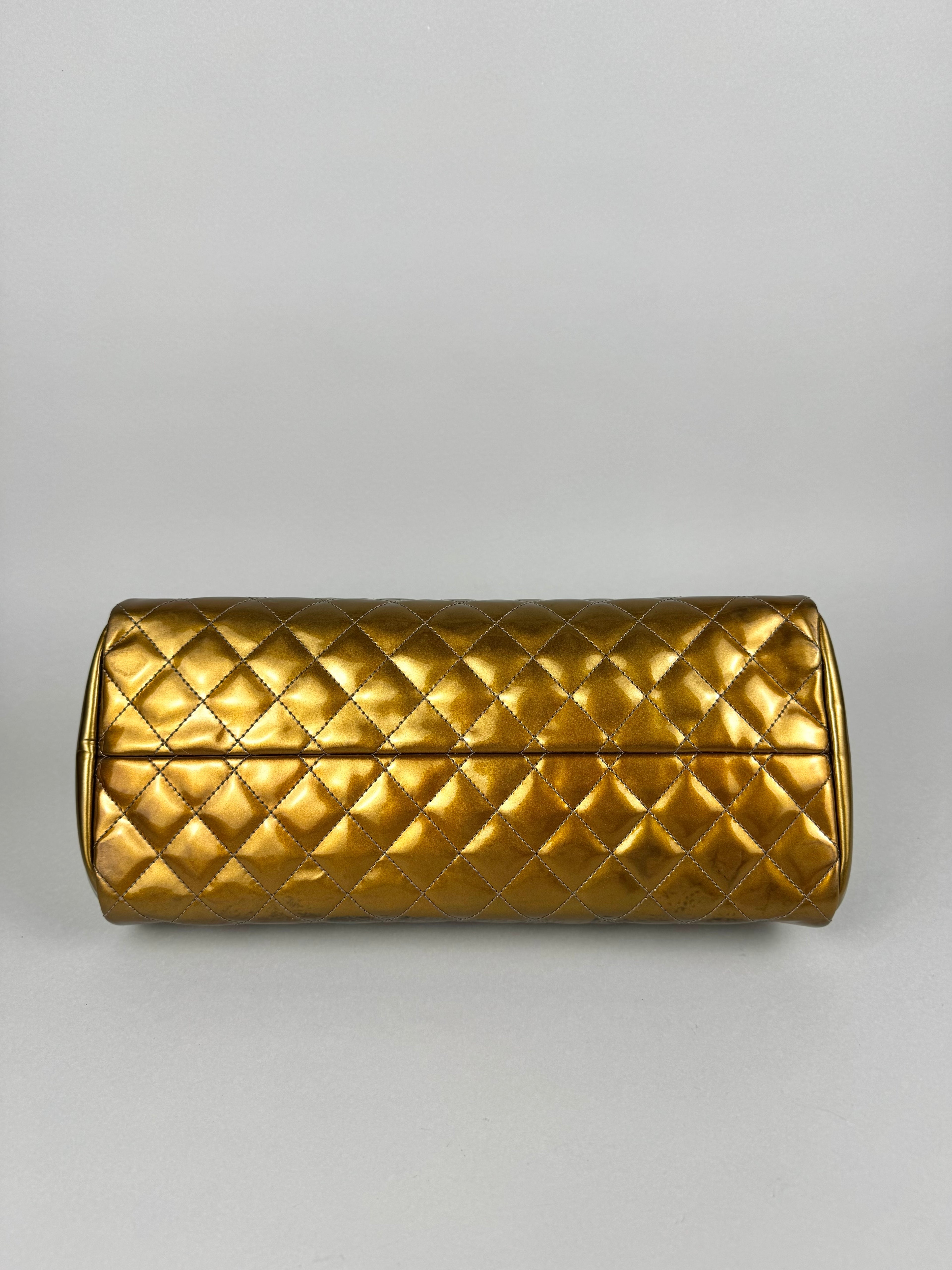 Chanel Just Mademoiselle Bowling Patent Leather