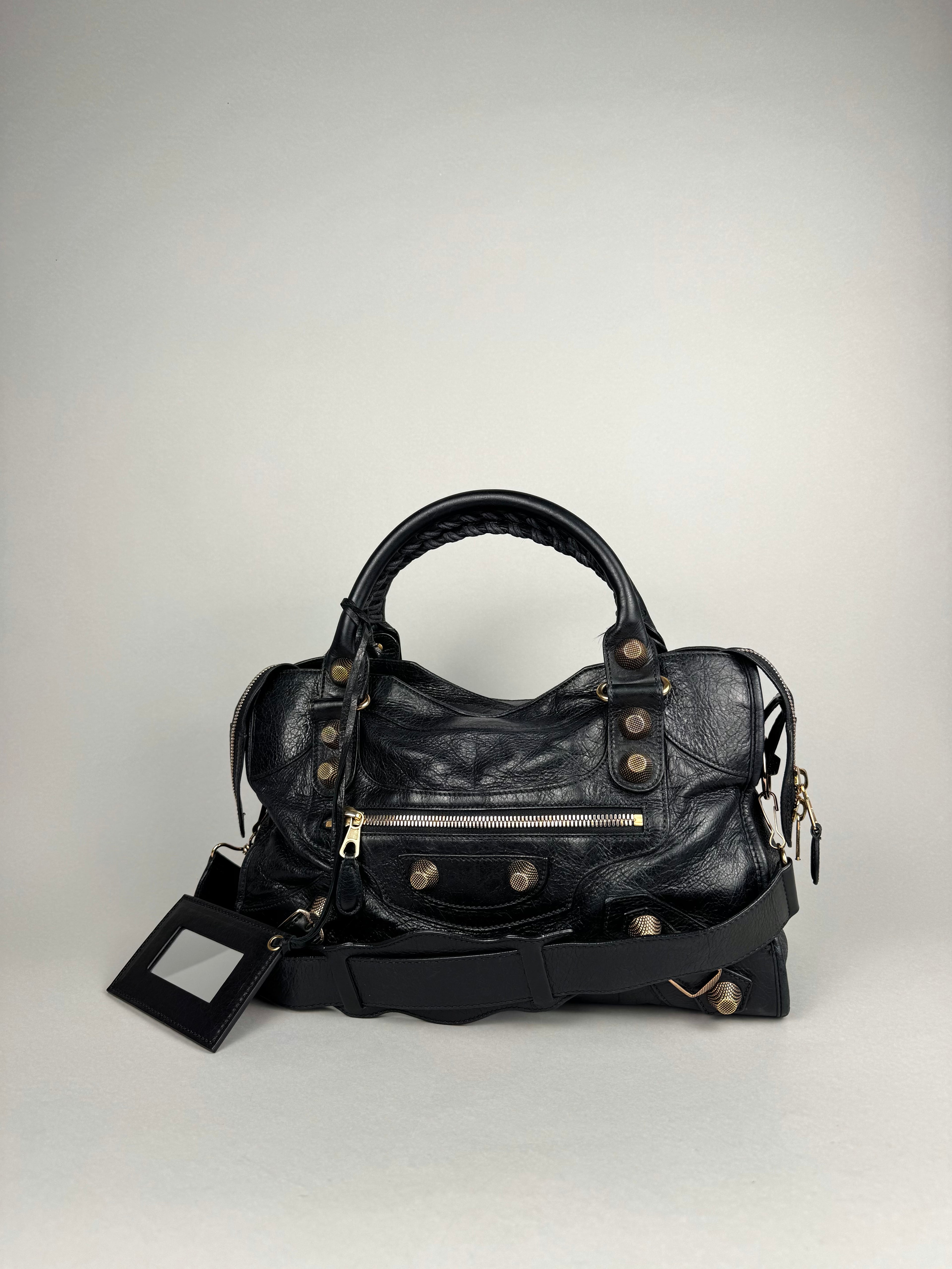 Balenciaga City Black Leather