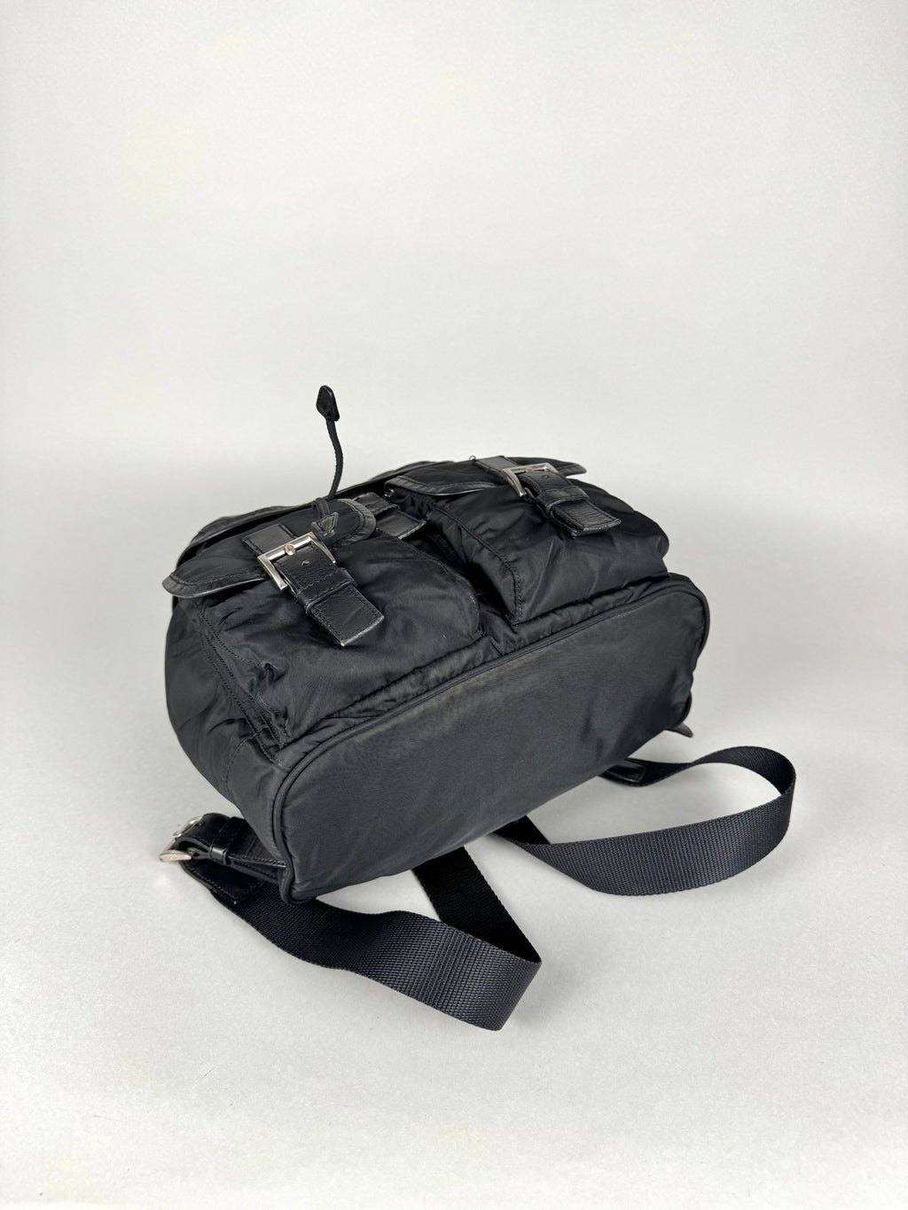 Prada Black Nylon and Leather Backpack