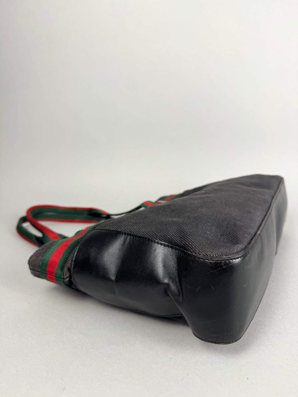 Gucci Denim Web Tote