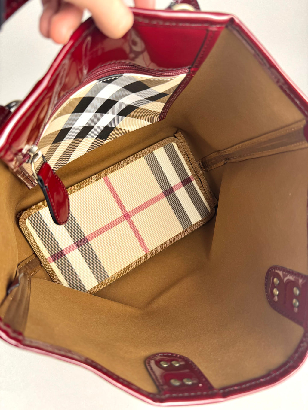 Burberry Nickie Supernova Check Burgundy