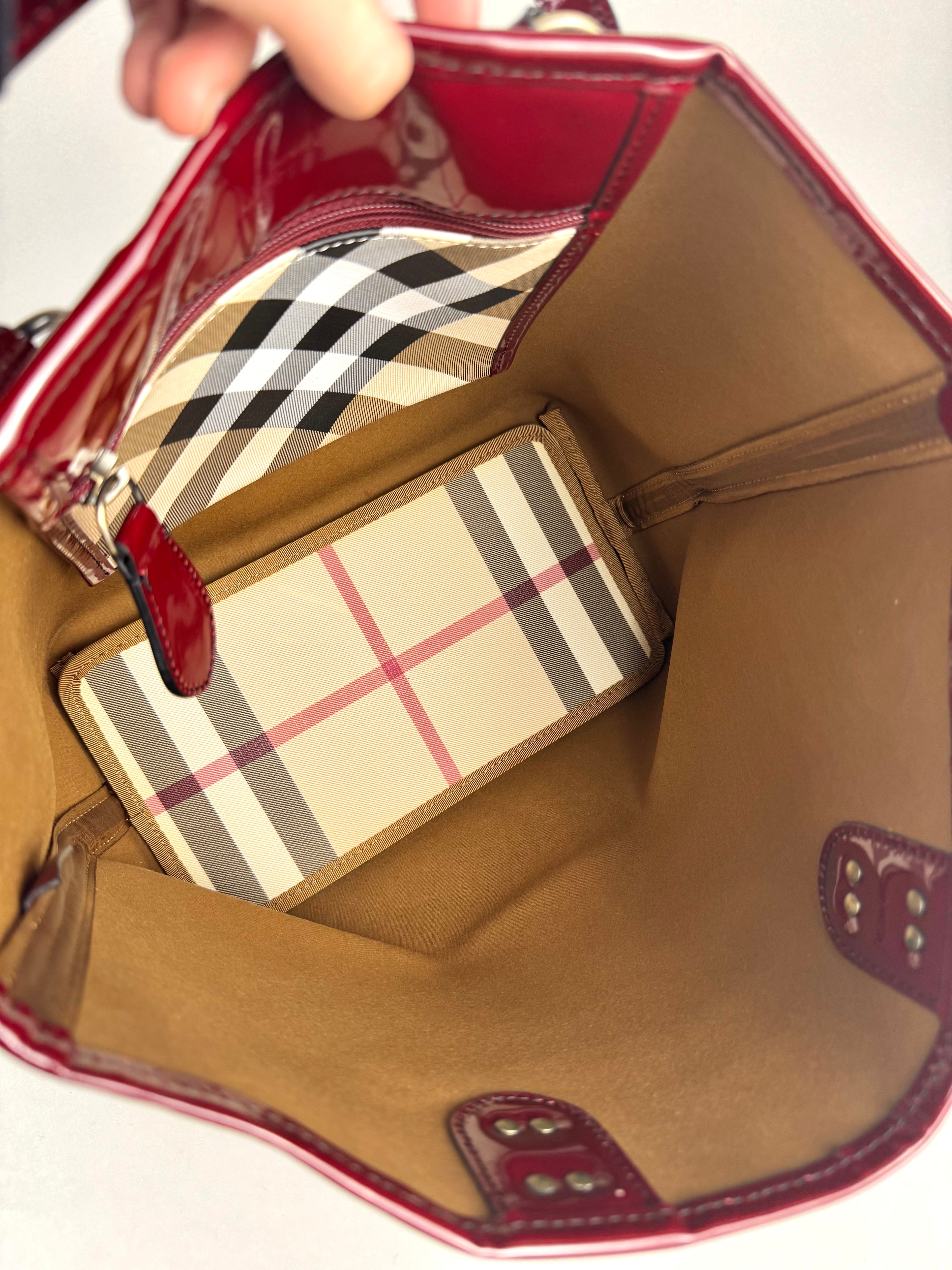 Burberry Nickie Supernova Check Burgundy