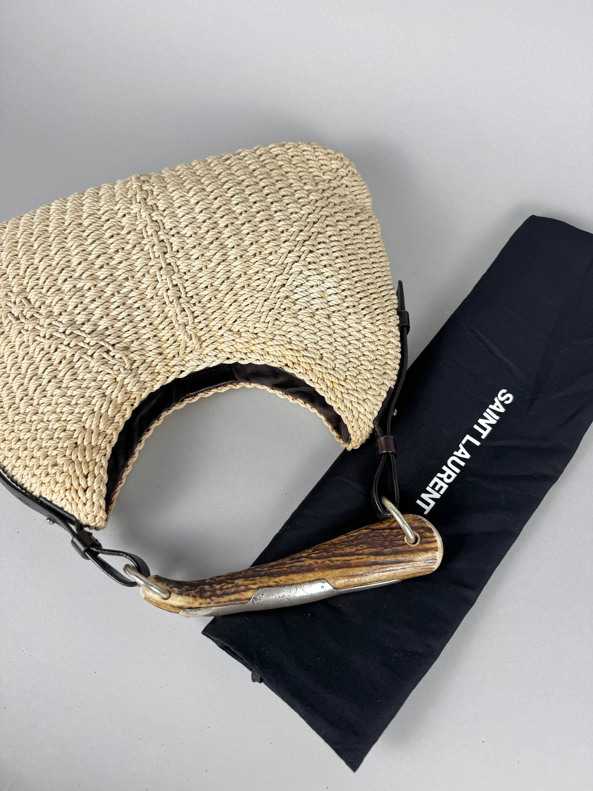 Yves Saint Laurent Mombasa Raffia Beige Tom Ford SS02