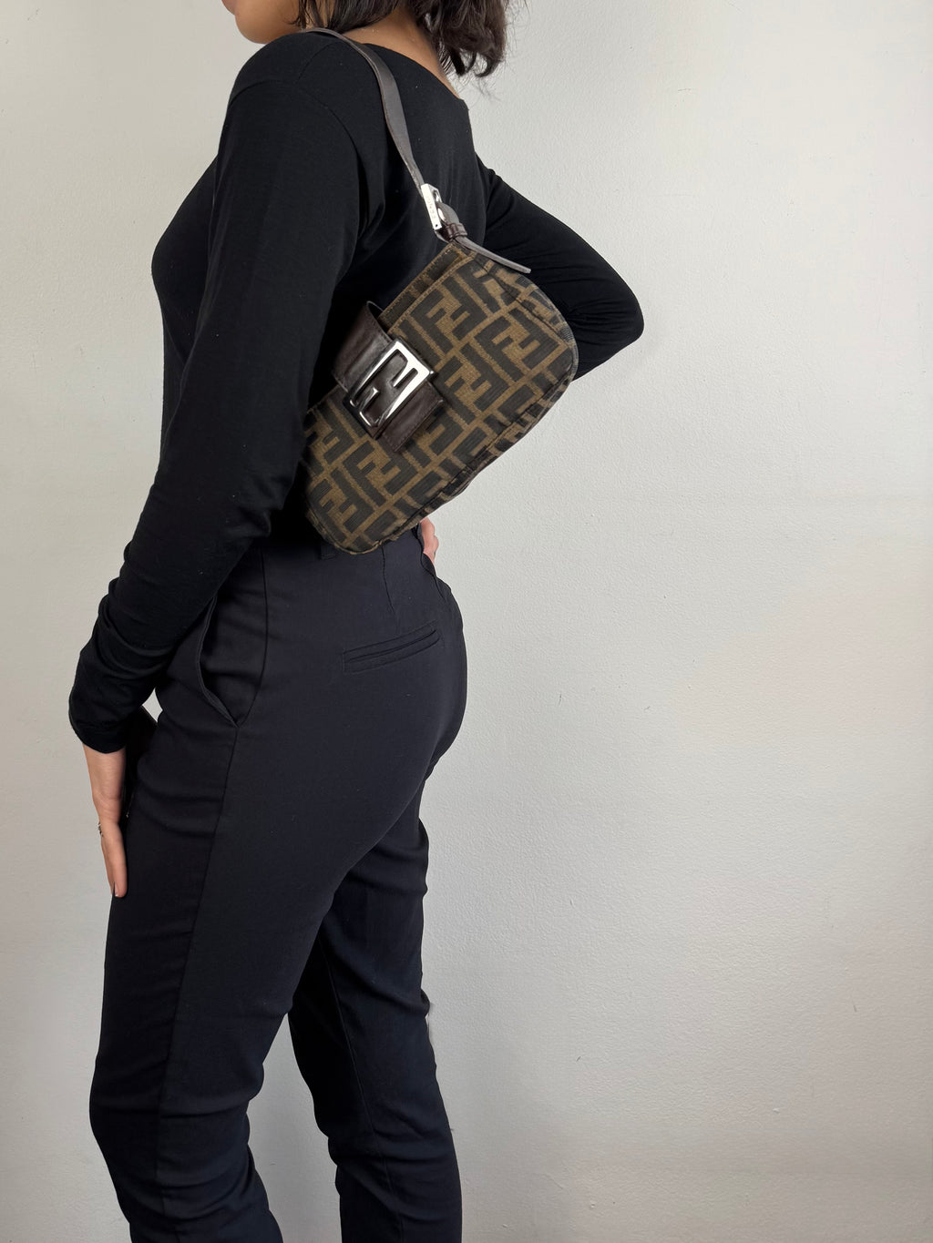 Fendi Mini Mamma Baguette Monogram Zucca