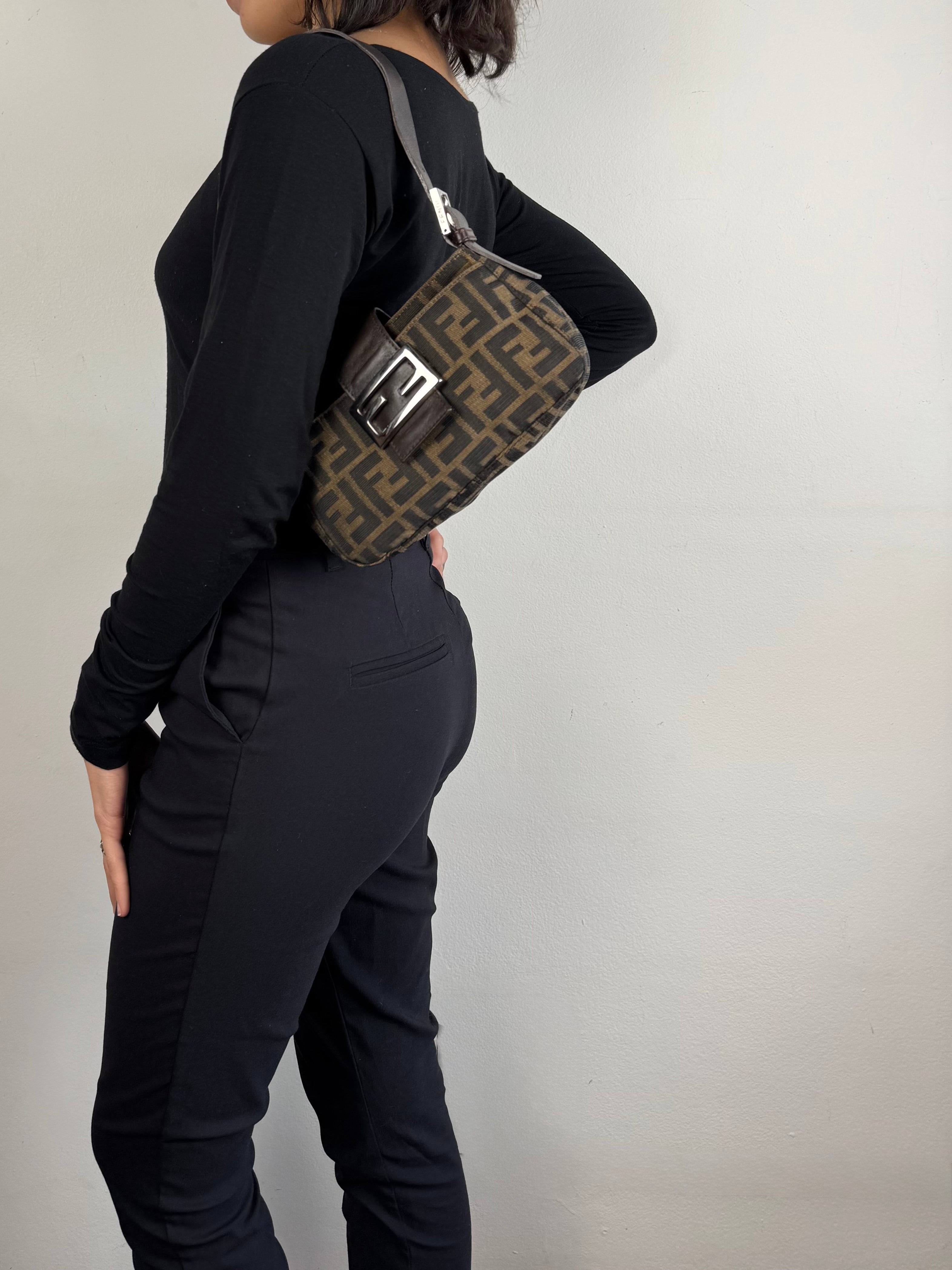 Fendi Mini Mamma Baguette Monogram Zucca