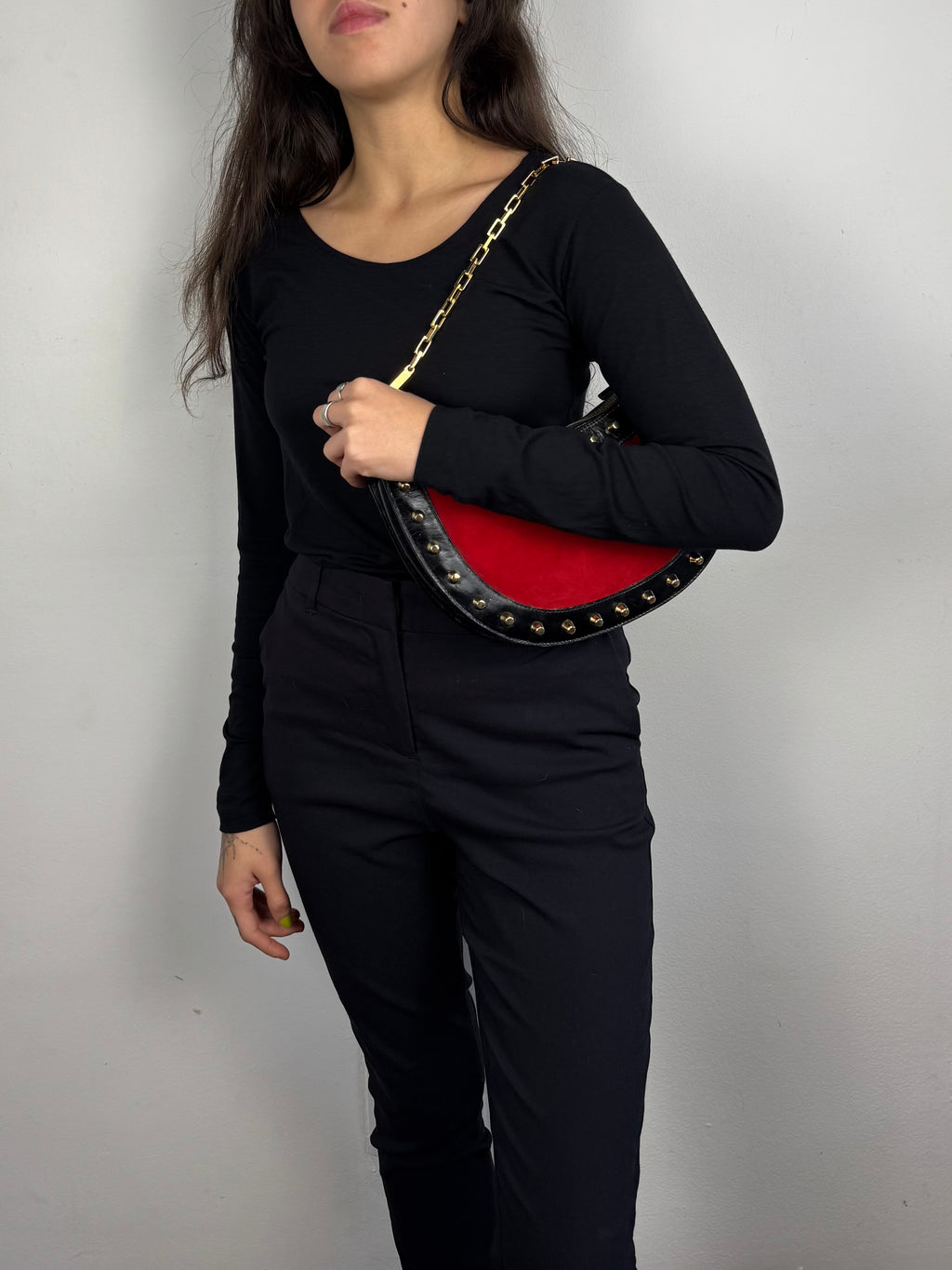 Fendi Studded Leather Red