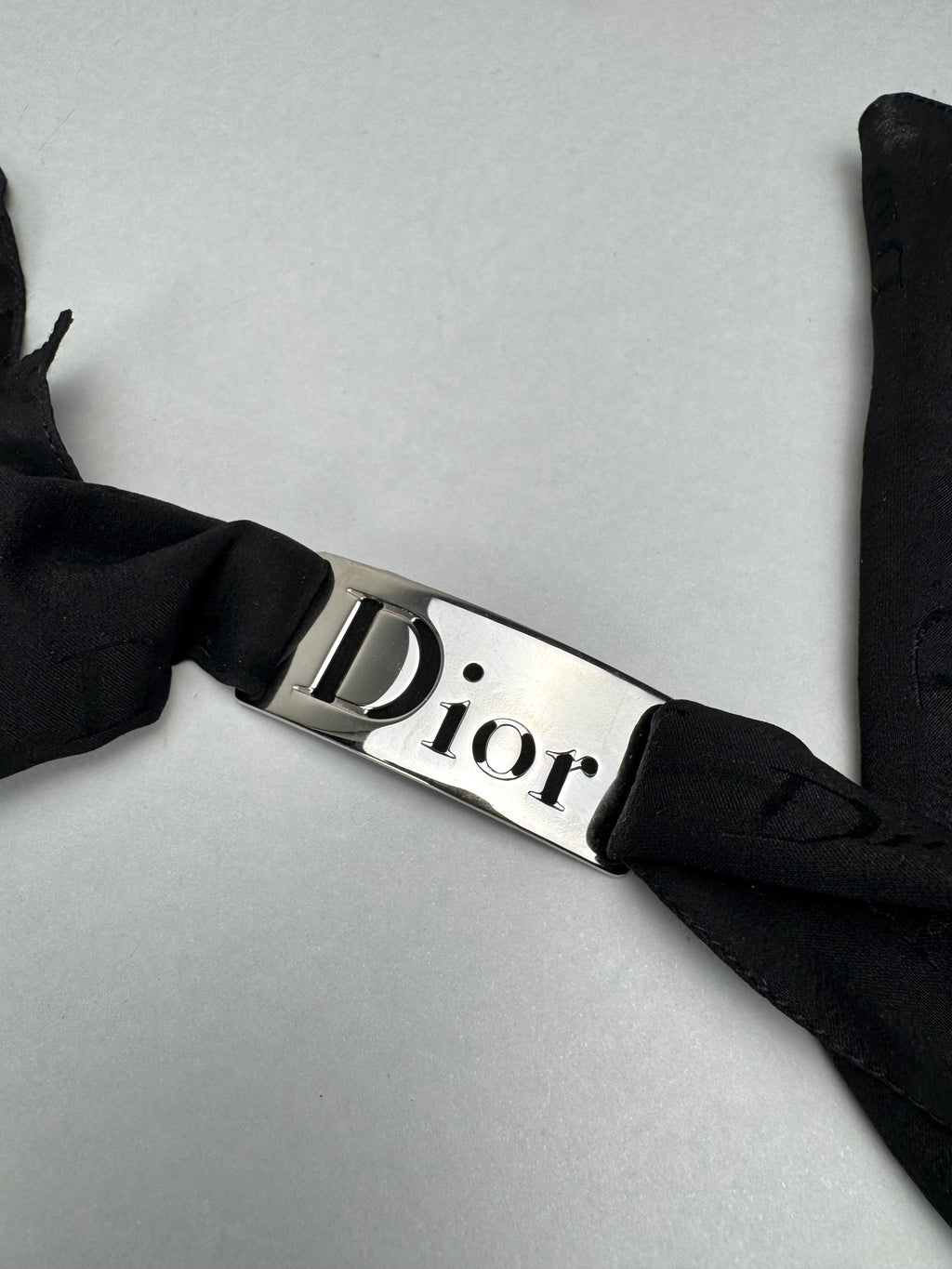 Christian Dior Scarf Logo Necklace Choker
