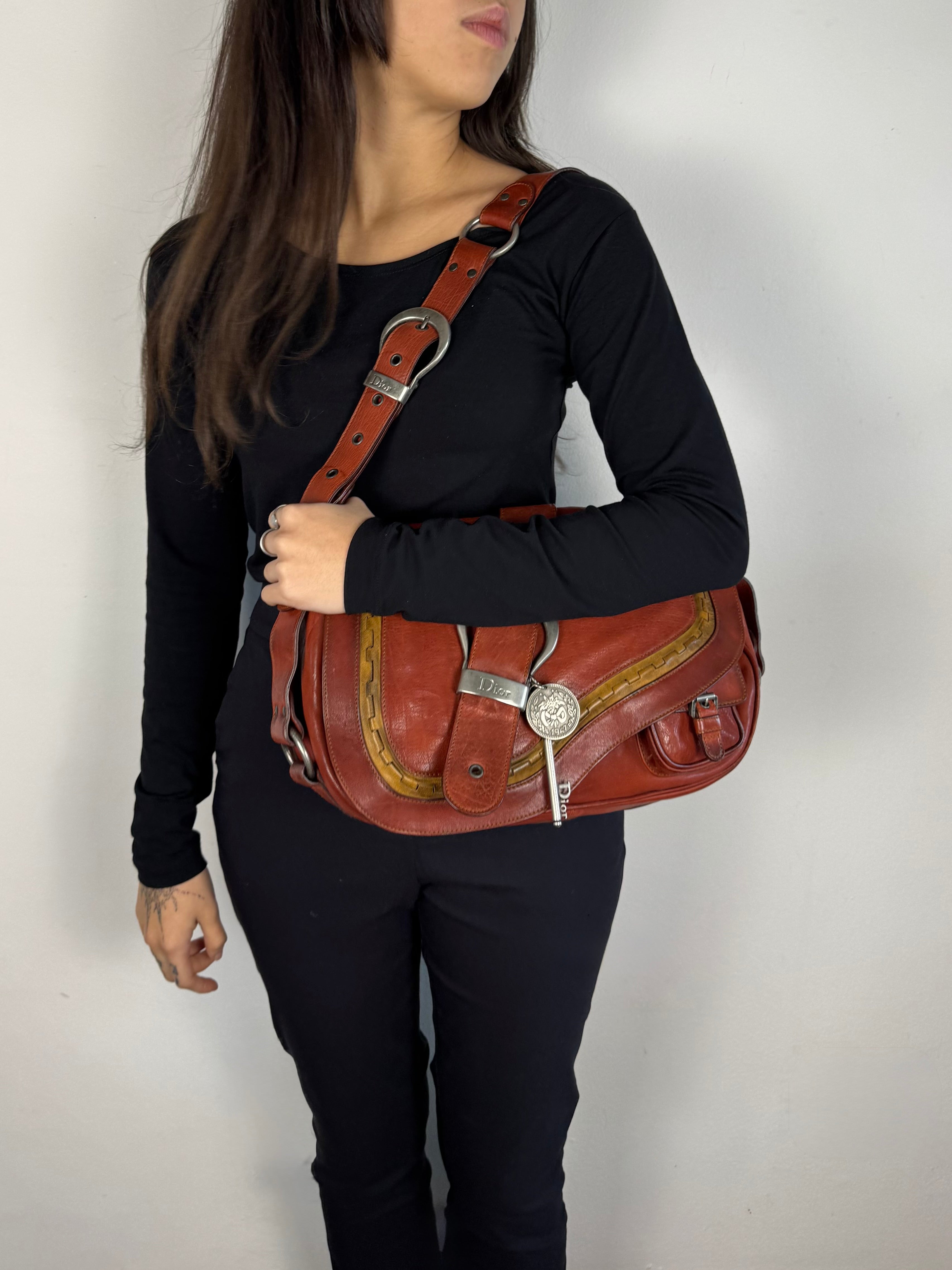 Christian Dior Gaucho Leather Red
