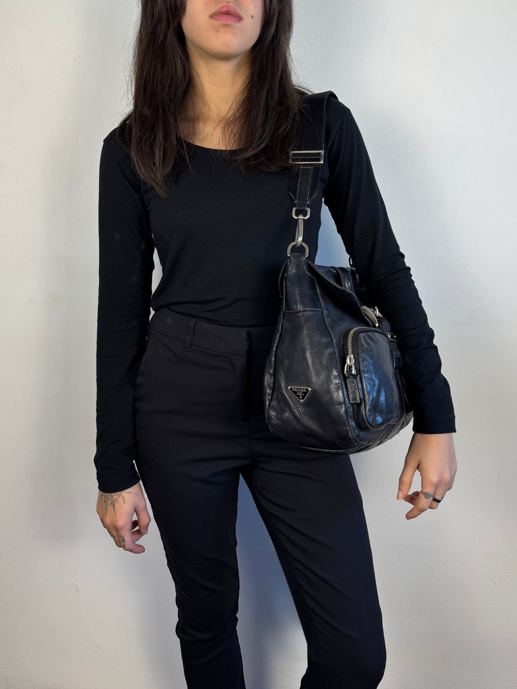 Prada Black Leather Shoulder