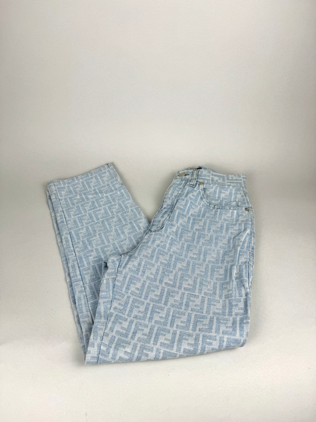 Fendi Monogram Denim Pants