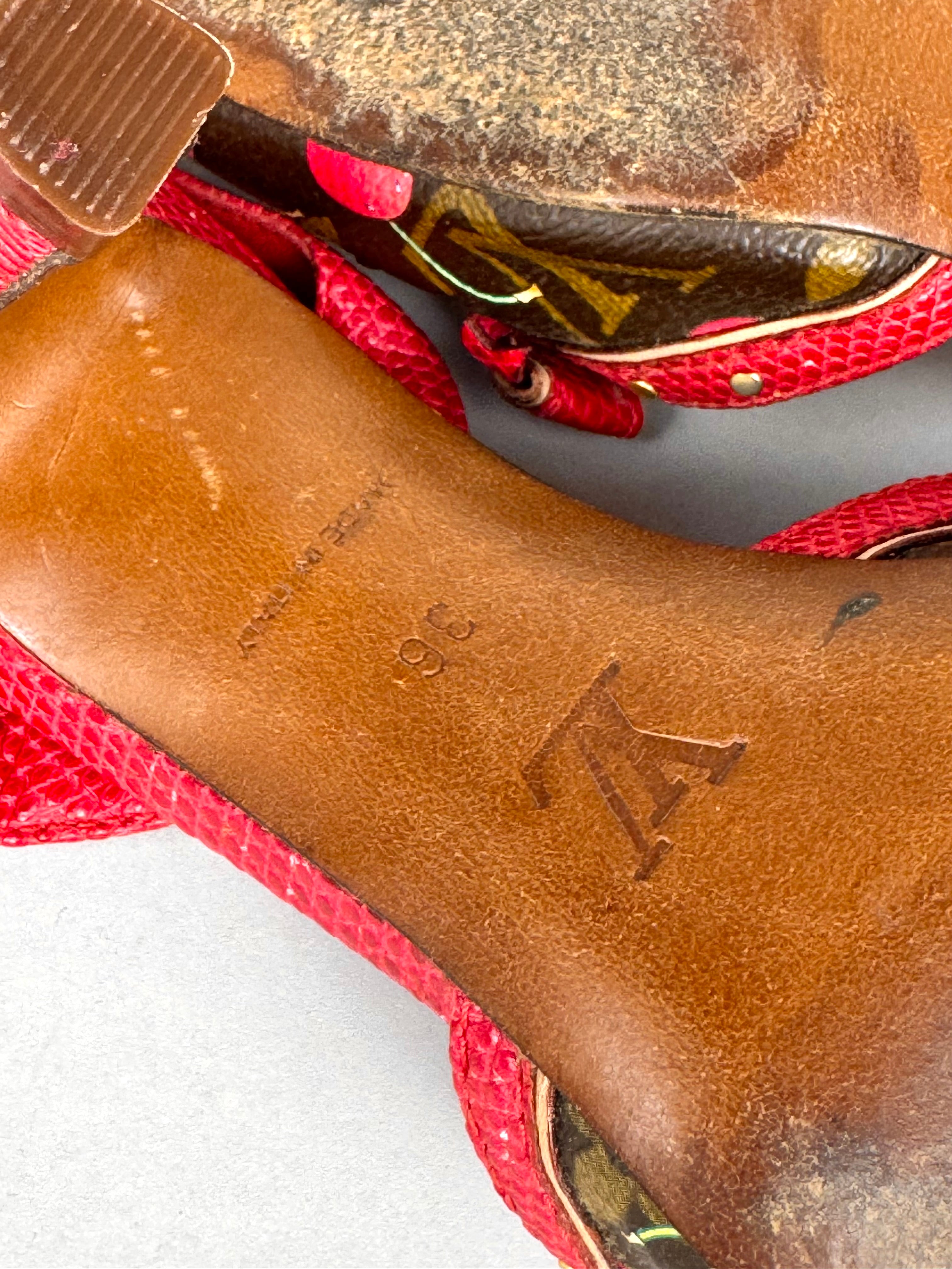Louis Vuitton Cherry Blossom Murakami Sandals