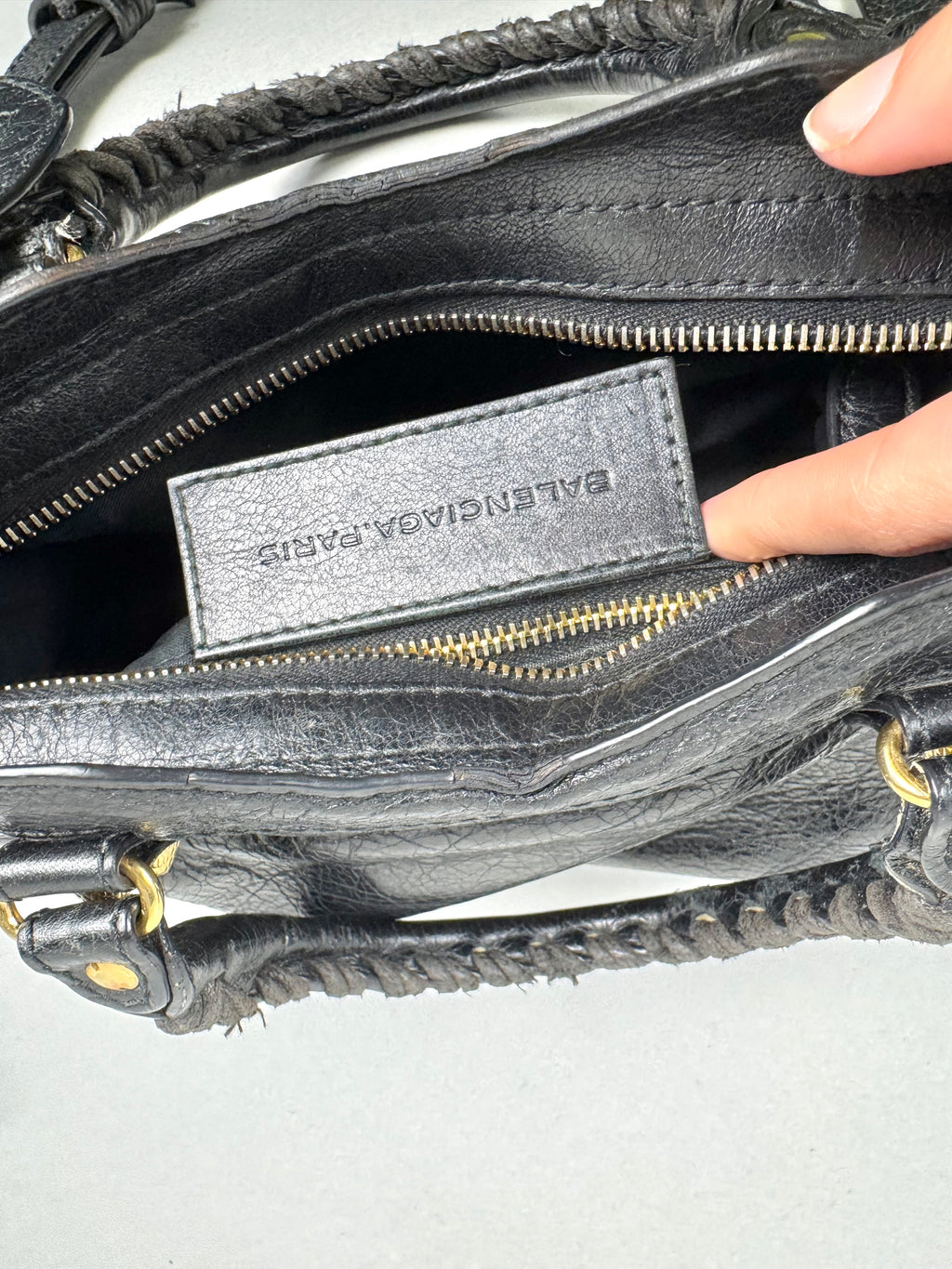 Balenciaga Agneau Mini City Black Leather