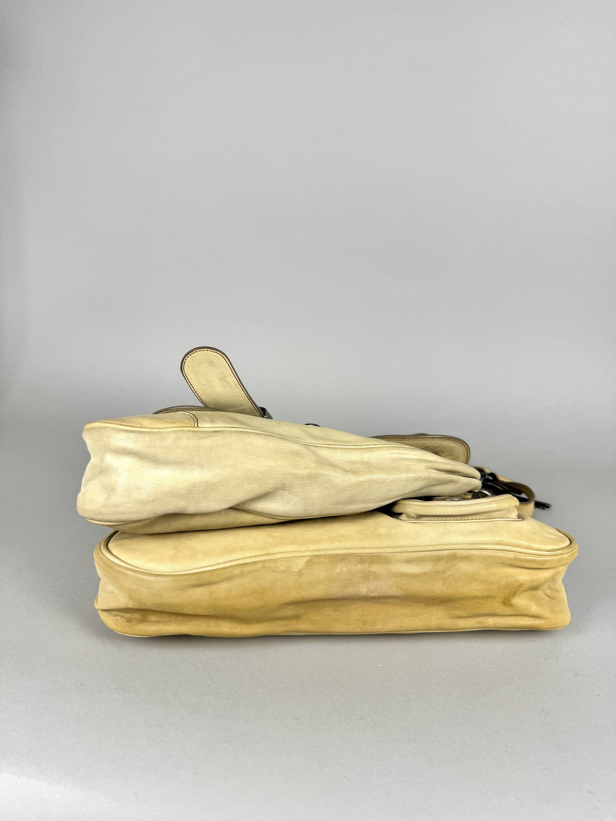 Christian Dior Gaucho Double Leather Off White