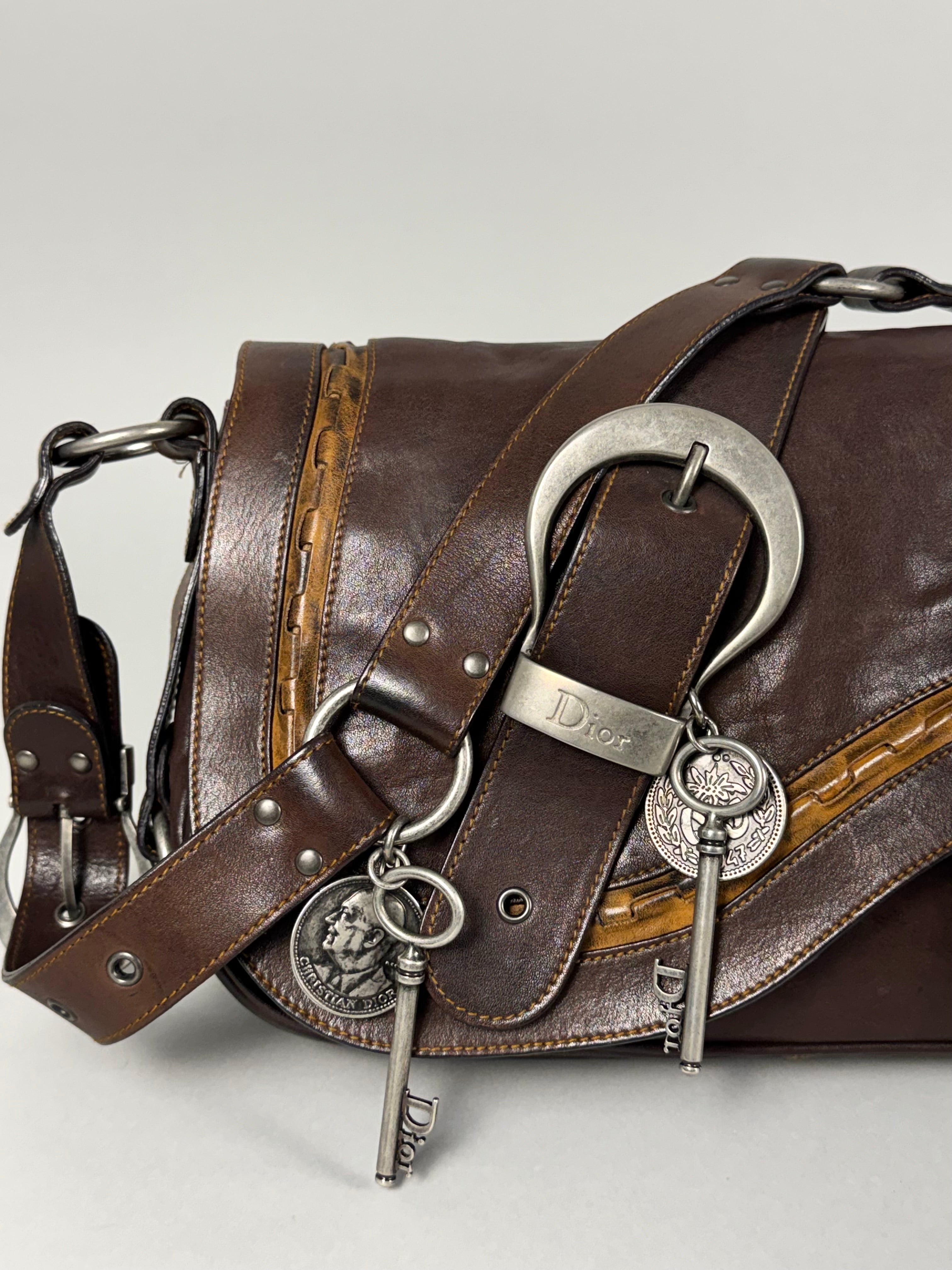 Christian Dior Gaucho Leather Brown