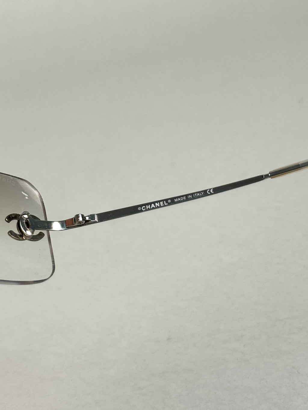 Chanel Crystal Logo Transparent Sunglasses