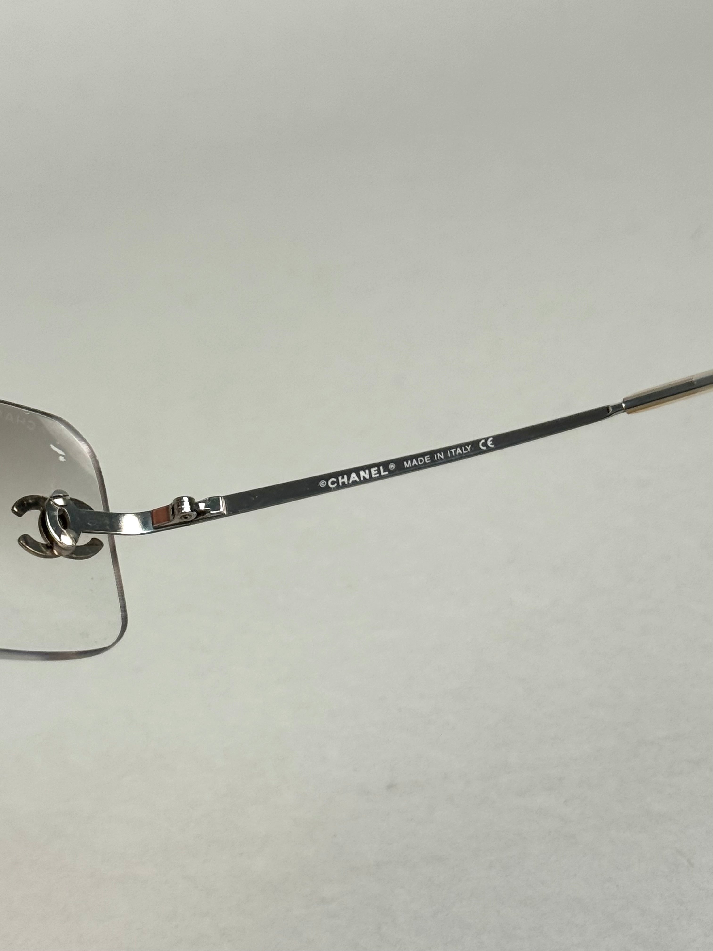 Chanel Crystal Logo Transparent Sunglasses