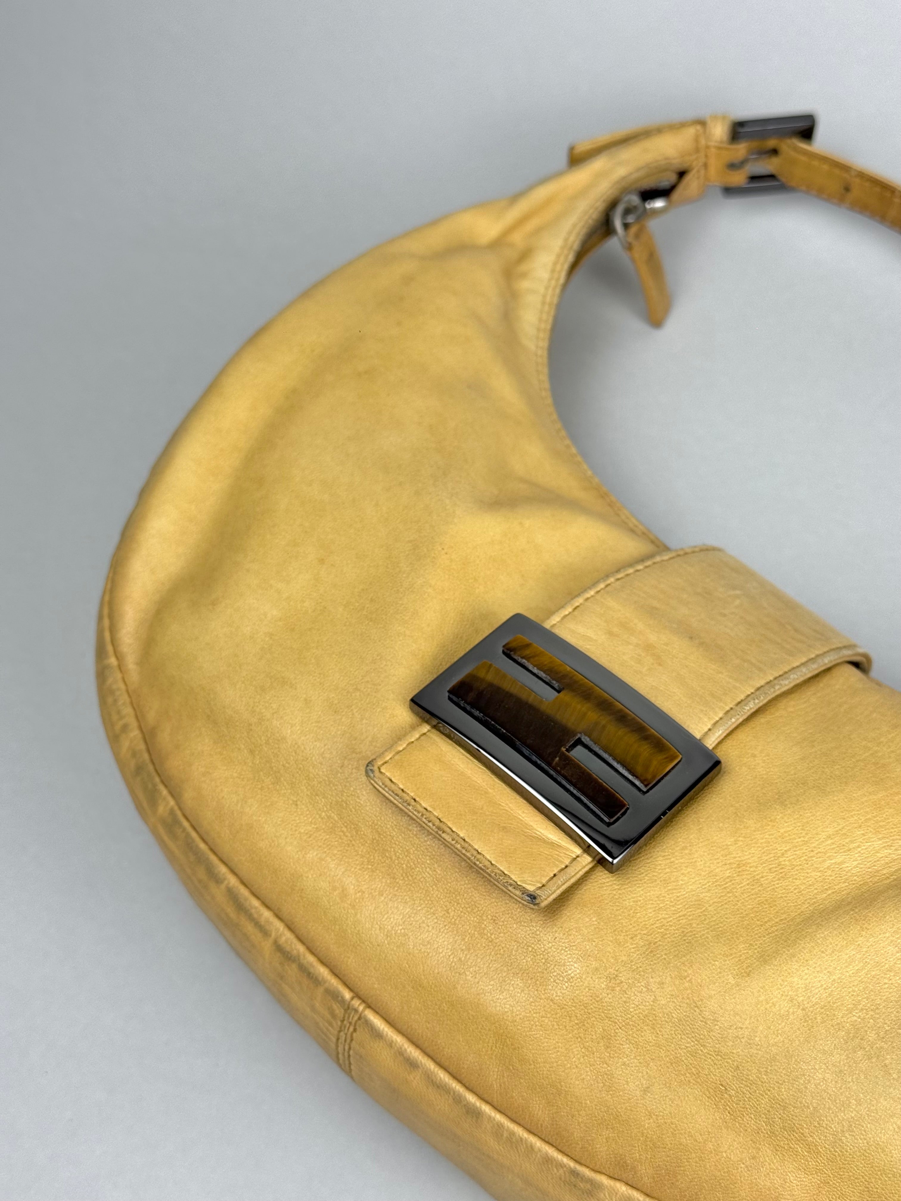 Fendi Croissant Lambskin Leather