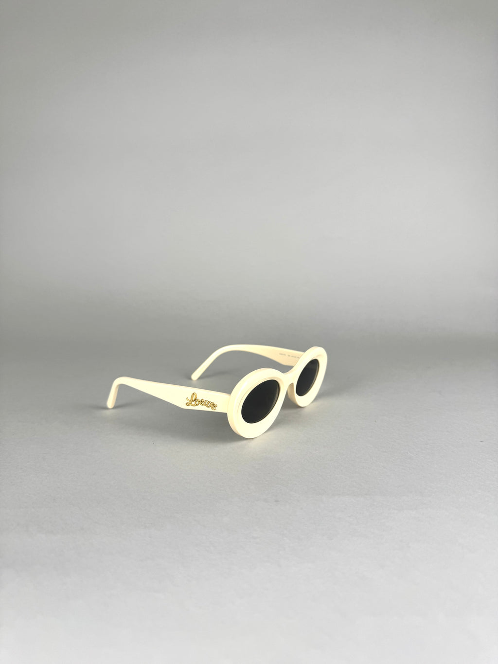 Loewe Loop Oversized Round Frame White Sunglasses