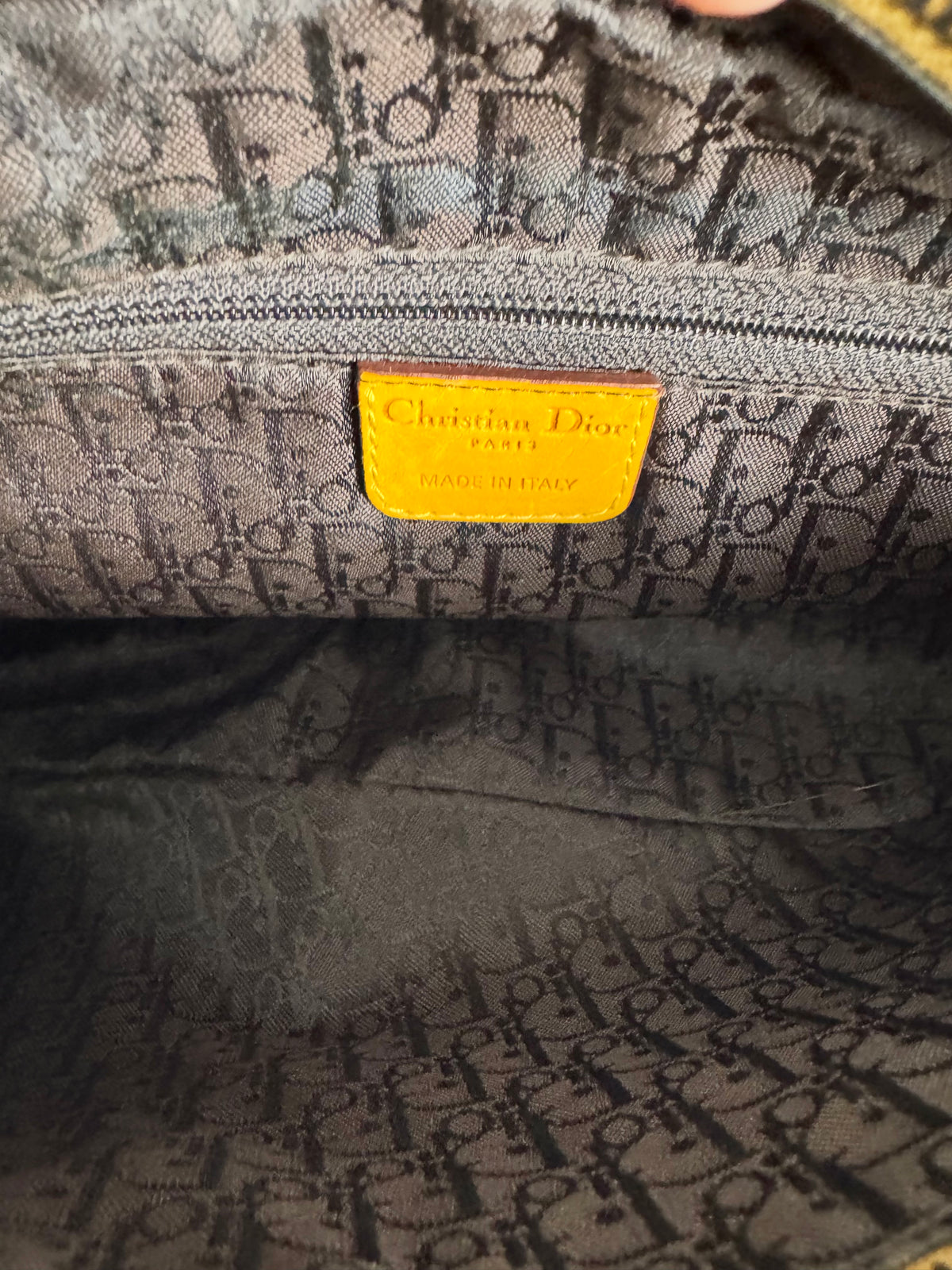 Christian Dior Gaucho Double Leather Yellow