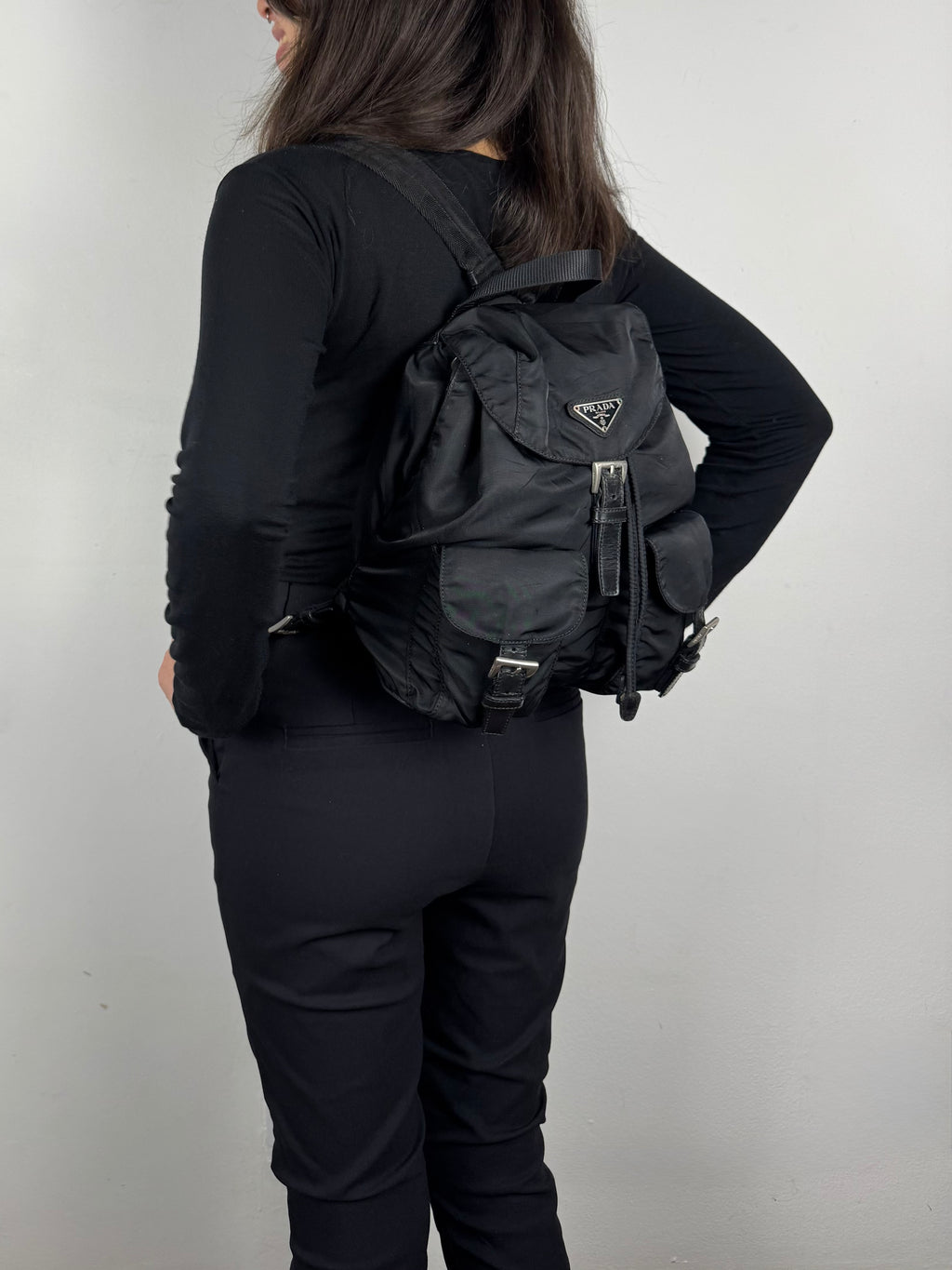 Prada Nylon Black Backpack Small