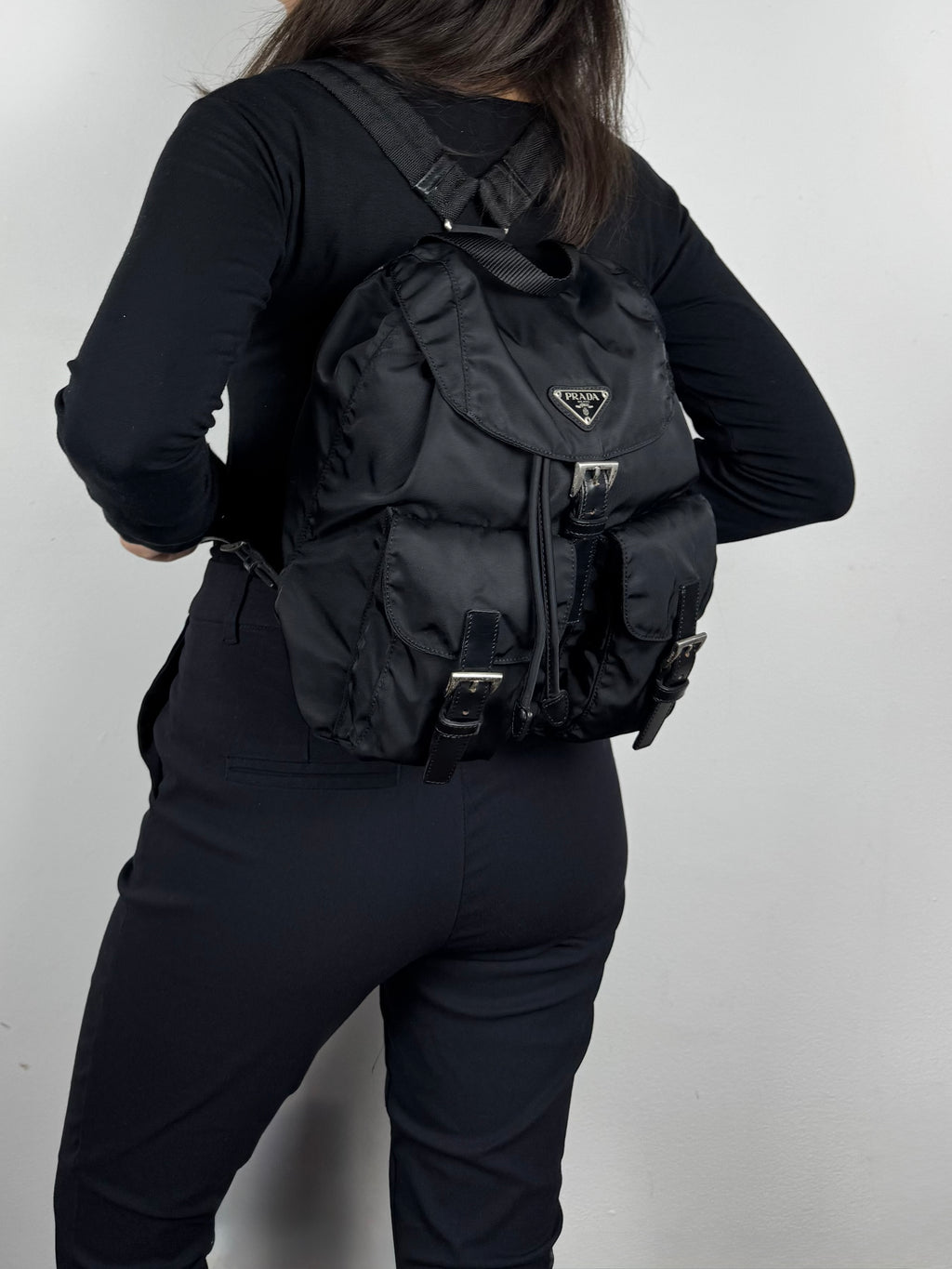 Prada Nylon Black Backpack Small
