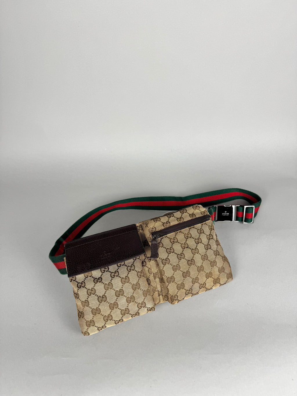 Gucci Monogram Double Pocket Belt