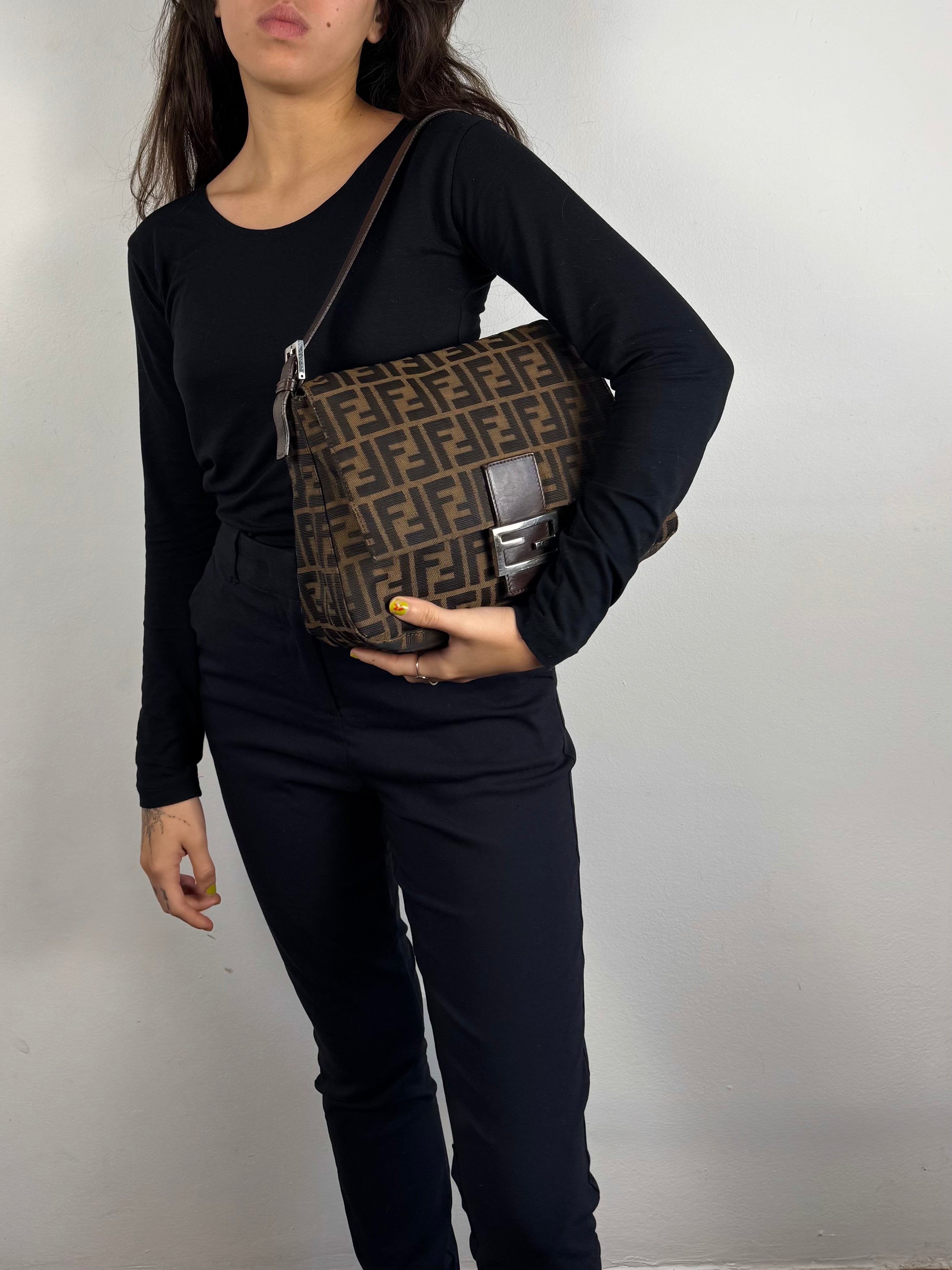 Fendi Monogram Zucca Mamma Baguette