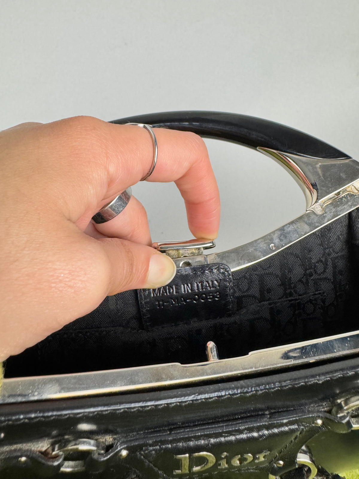Christian Dior Bondage Black Leather