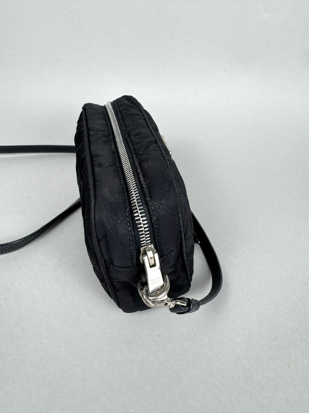 Prada Tessuto Black Nylon Impuntu Quilted Crossbody