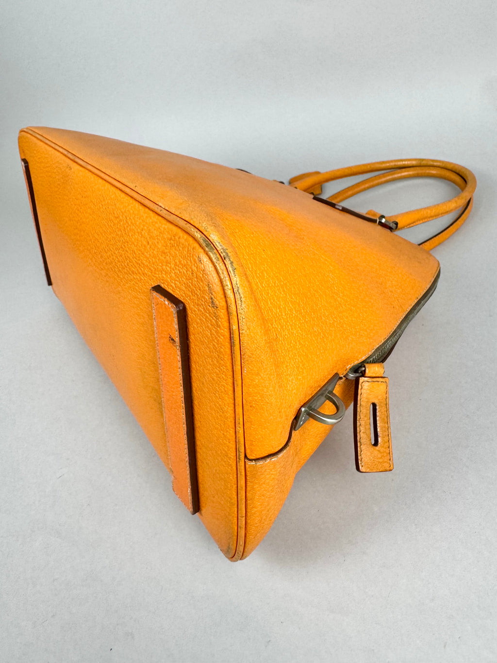 Prada Vitello Daino Leather Orange Dome