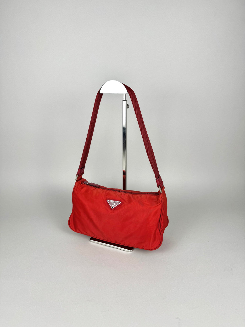 Prada Red Nylon Pochette