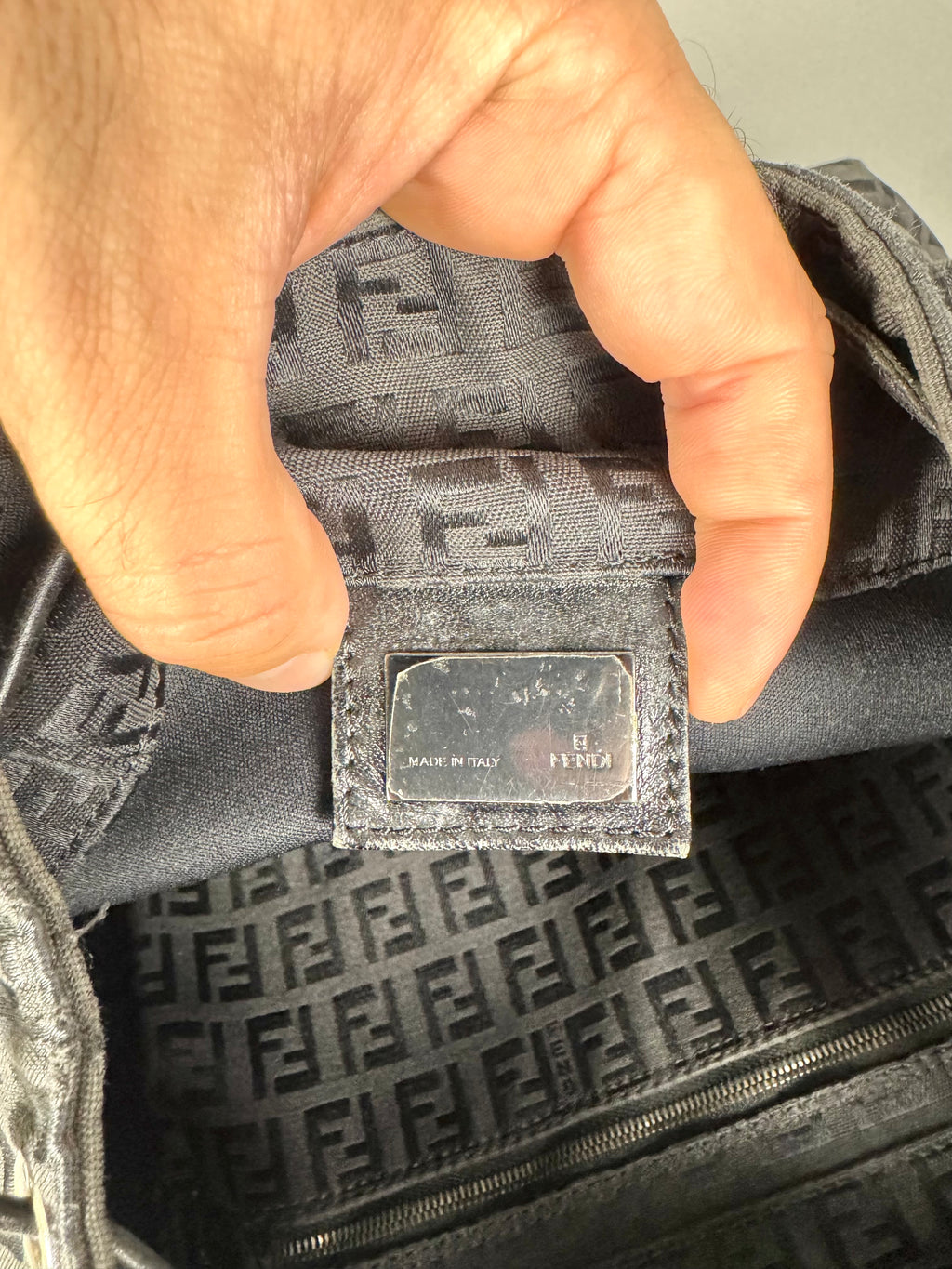 Fendi Black Monogram Backpack