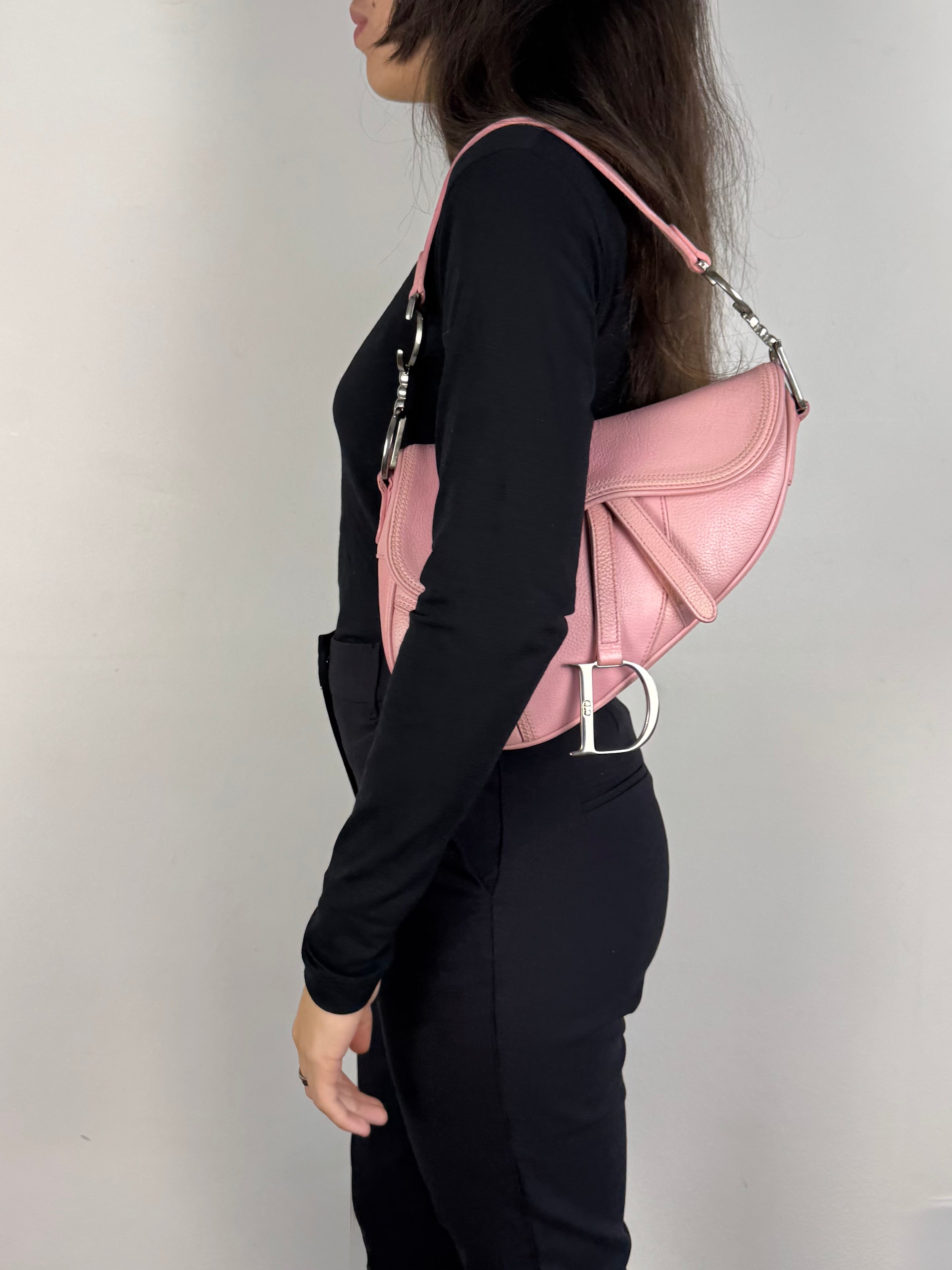Christian Dior Saddle Pink Leather