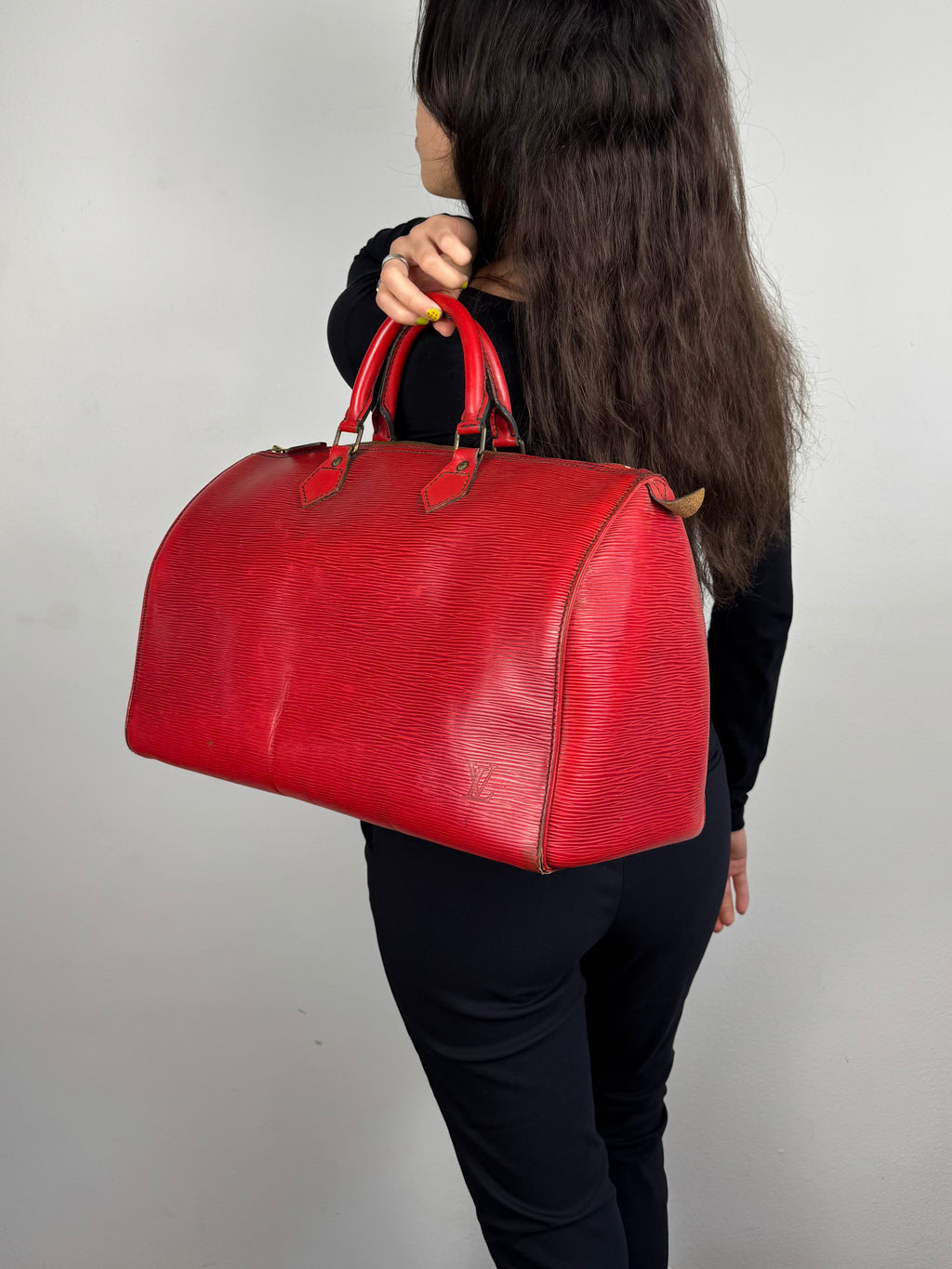 Louis Vuitton Speedy 40 Epi Leather Red
