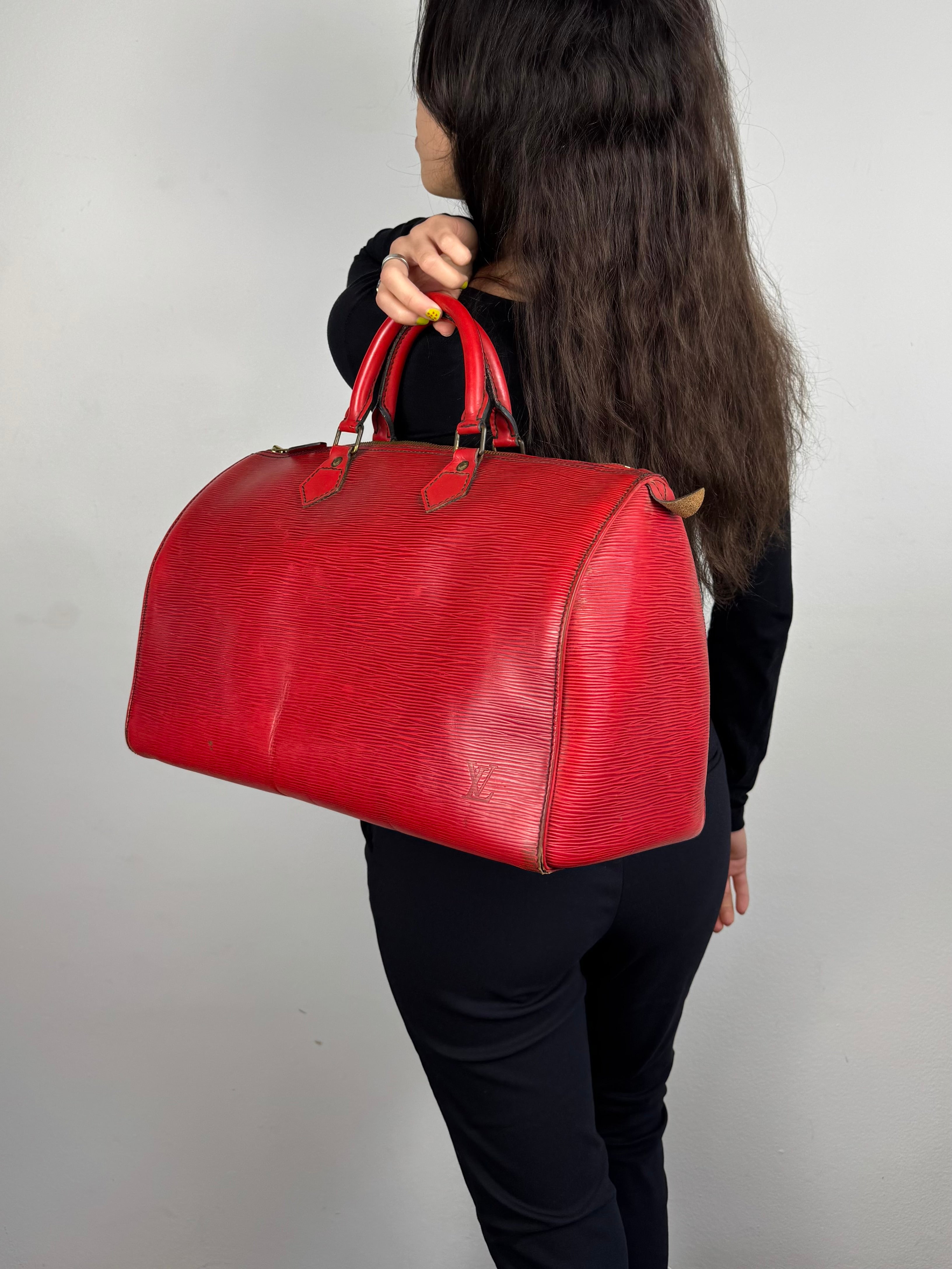 Louis Vuitton Speedy 40 Epi Leather Red