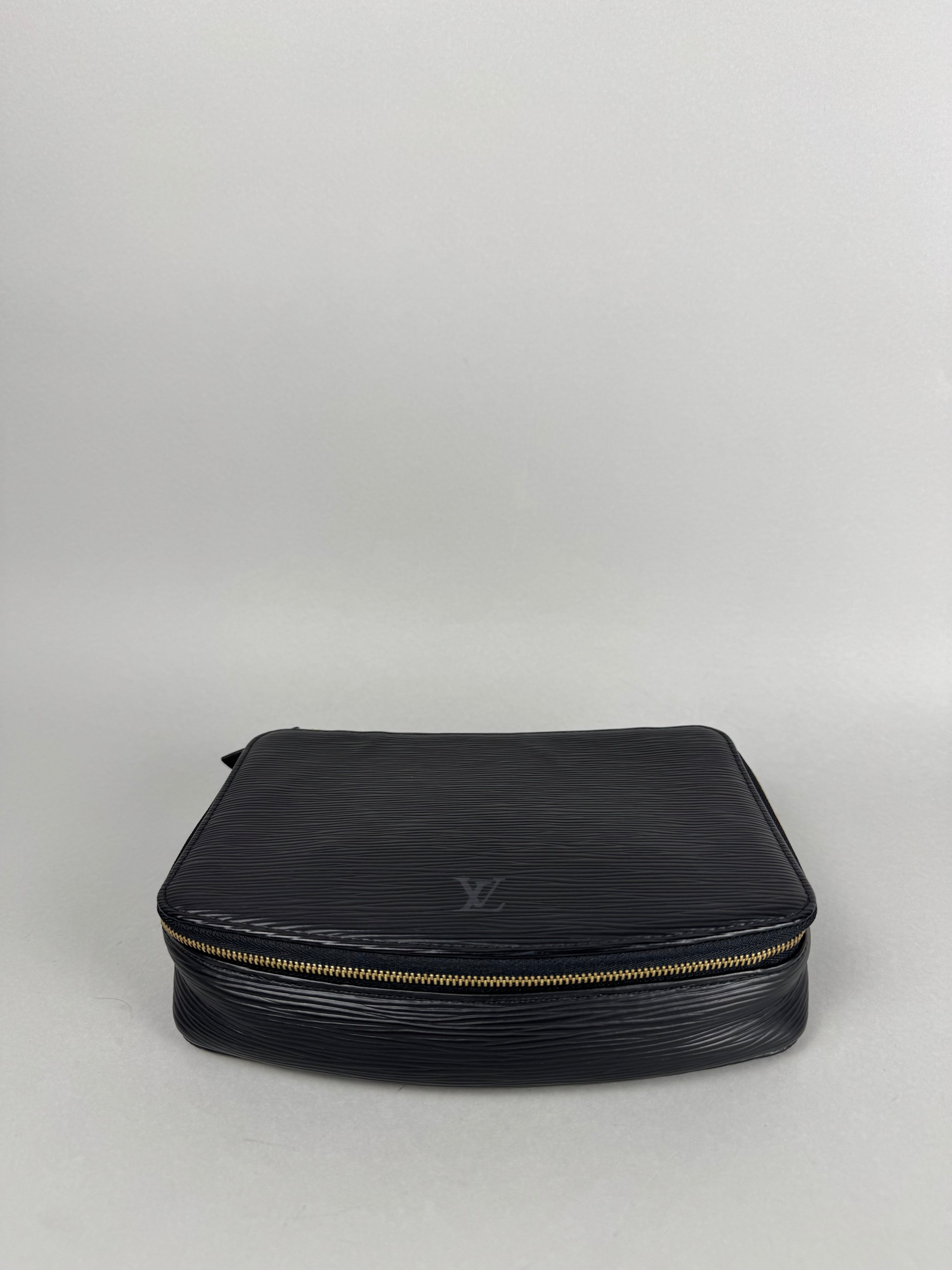 Louis Vuitton Epi Leather Black Poche Monte-Carlo Jewelry Case Noir