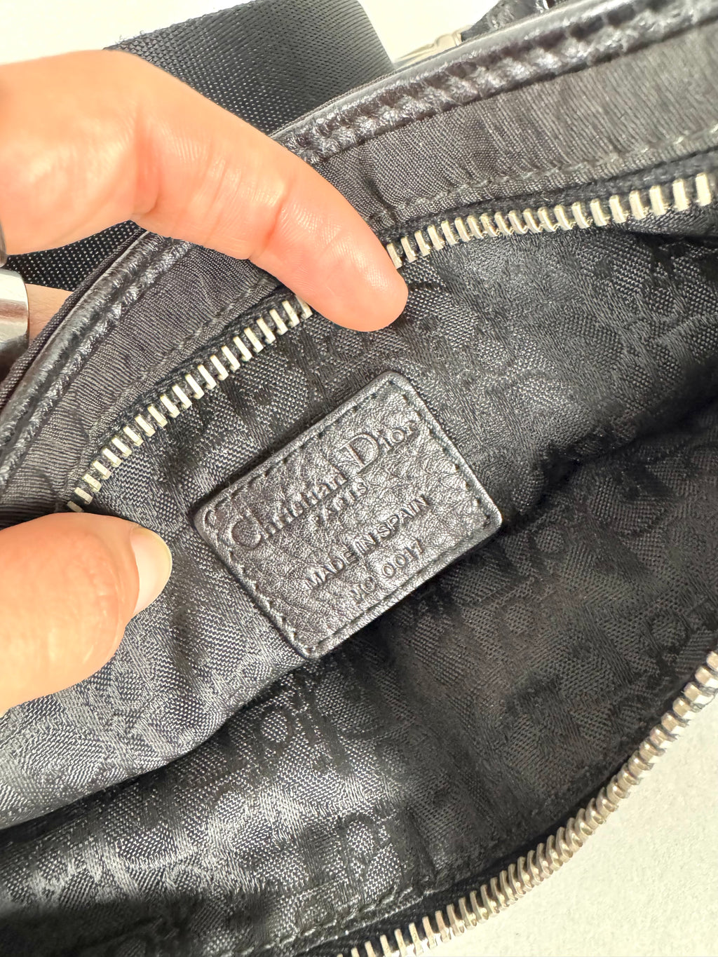 Christian Dior Nylon Pochete Sling Belt Black