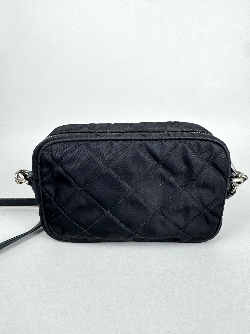 Prada Tessuto Black Nylon Impuntu Quilted Crossbody