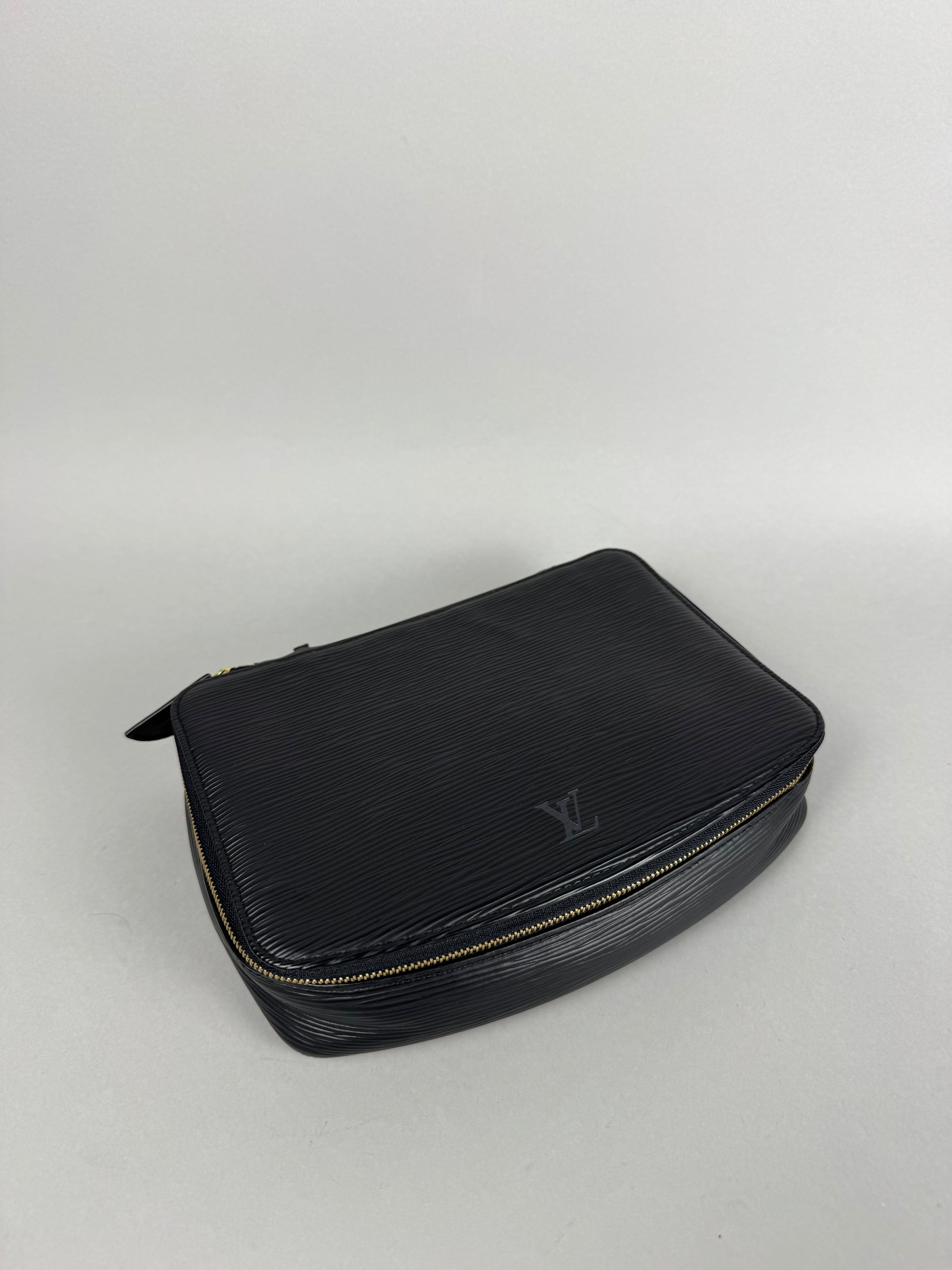 Louis Vuitton Epi Leather Black Poche Monte-Carlo Jewelry Case Noir