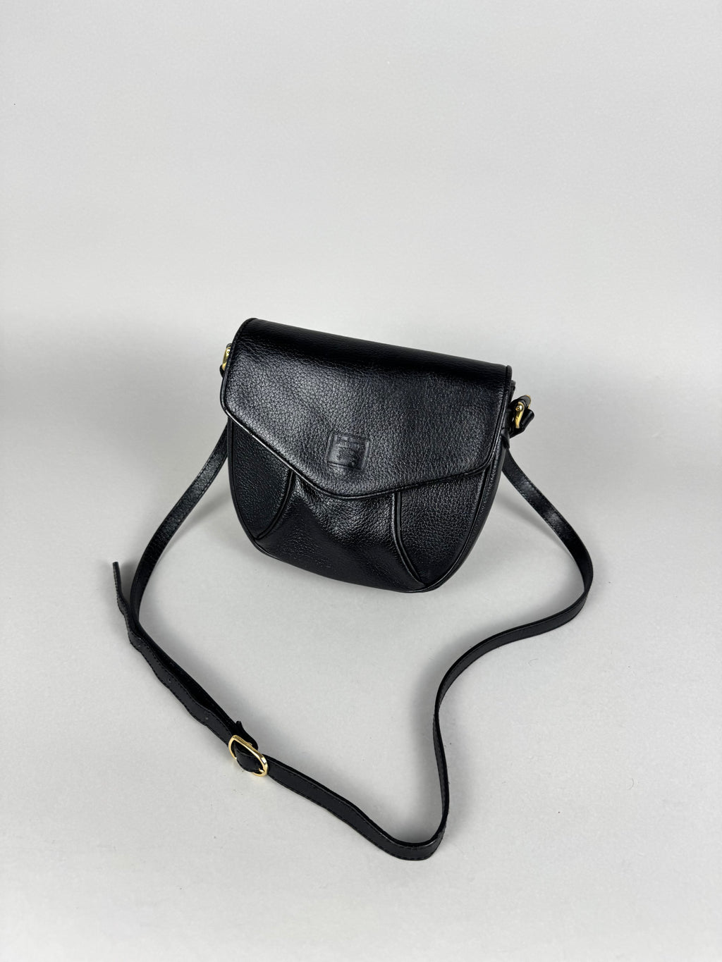 Burberrys Calfskin Black Leather Crossbody