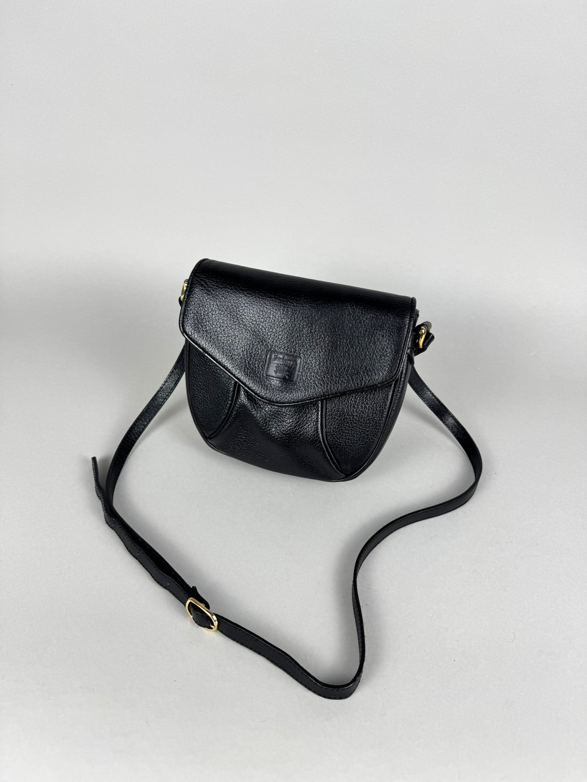 Burberrys Calfskin Black Leather Crossbody